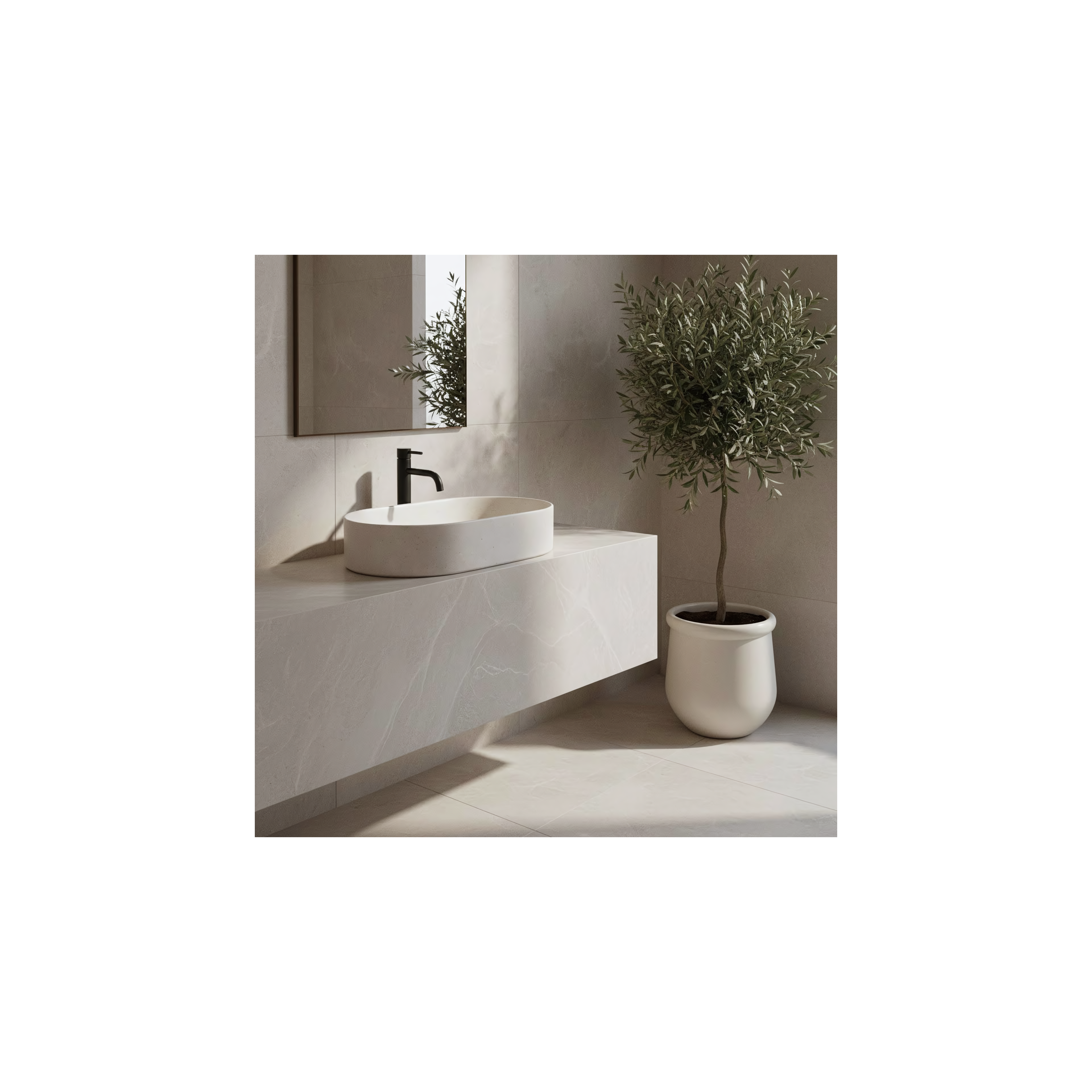 Aufsatzwaschbecken Rea Nadia 60 Sandy