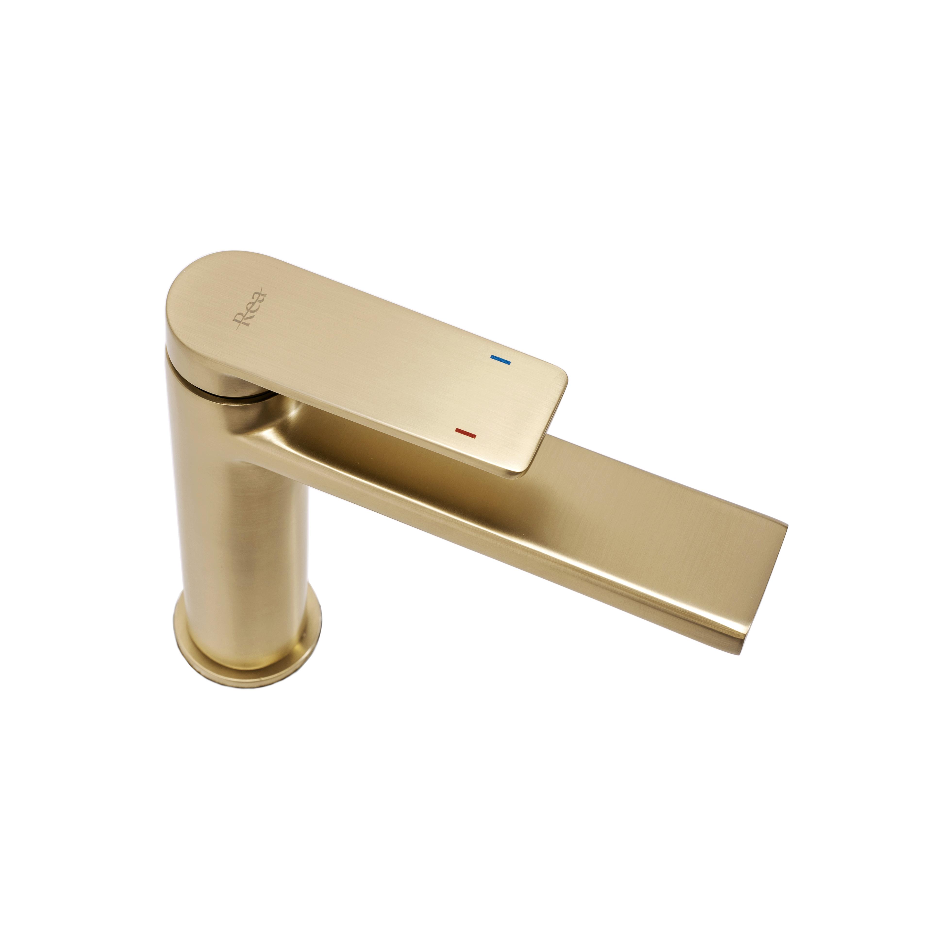 Waschbeckenarmatur Rea Verso Brush Goldlow