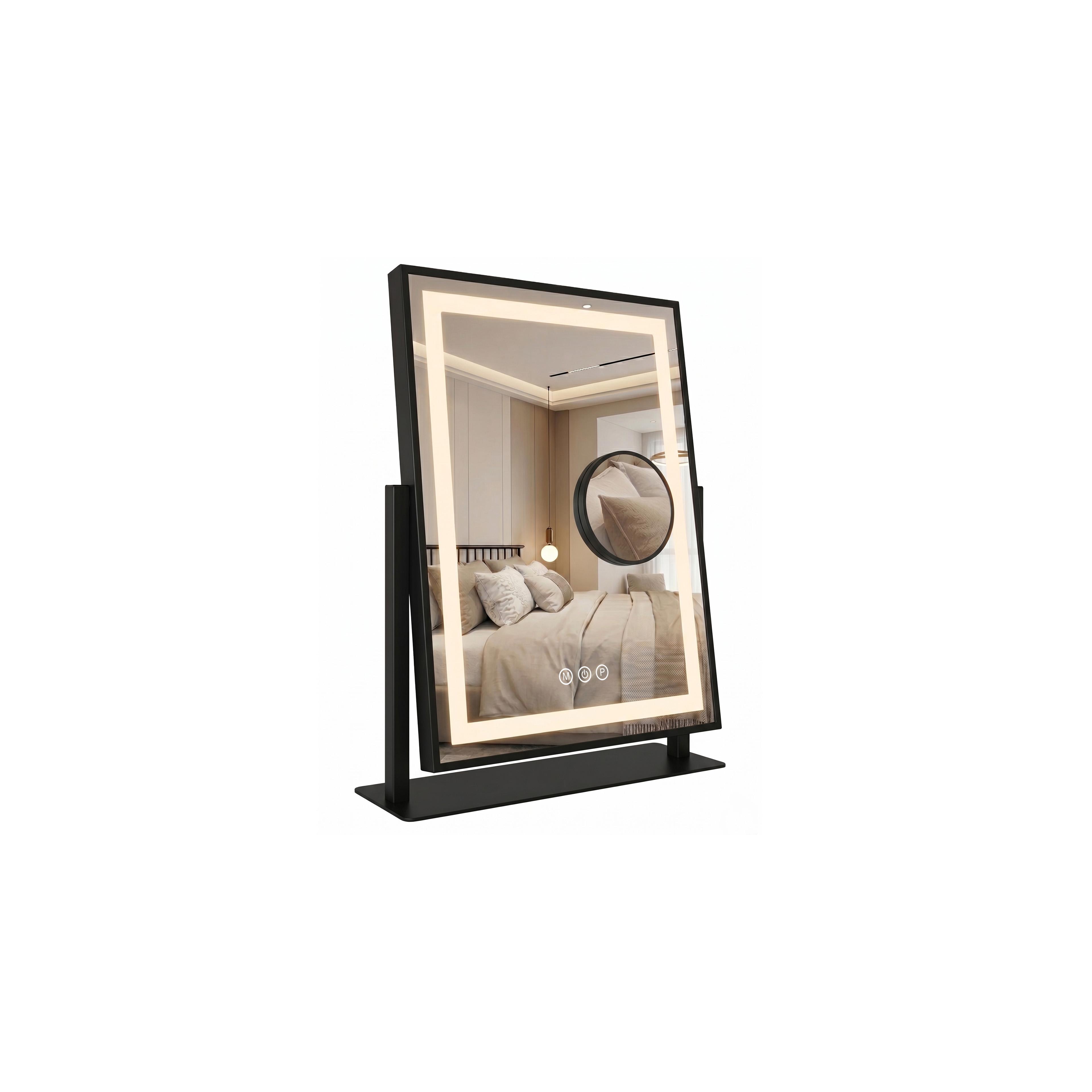 Spiegel LED LUMI Black 30x40cm