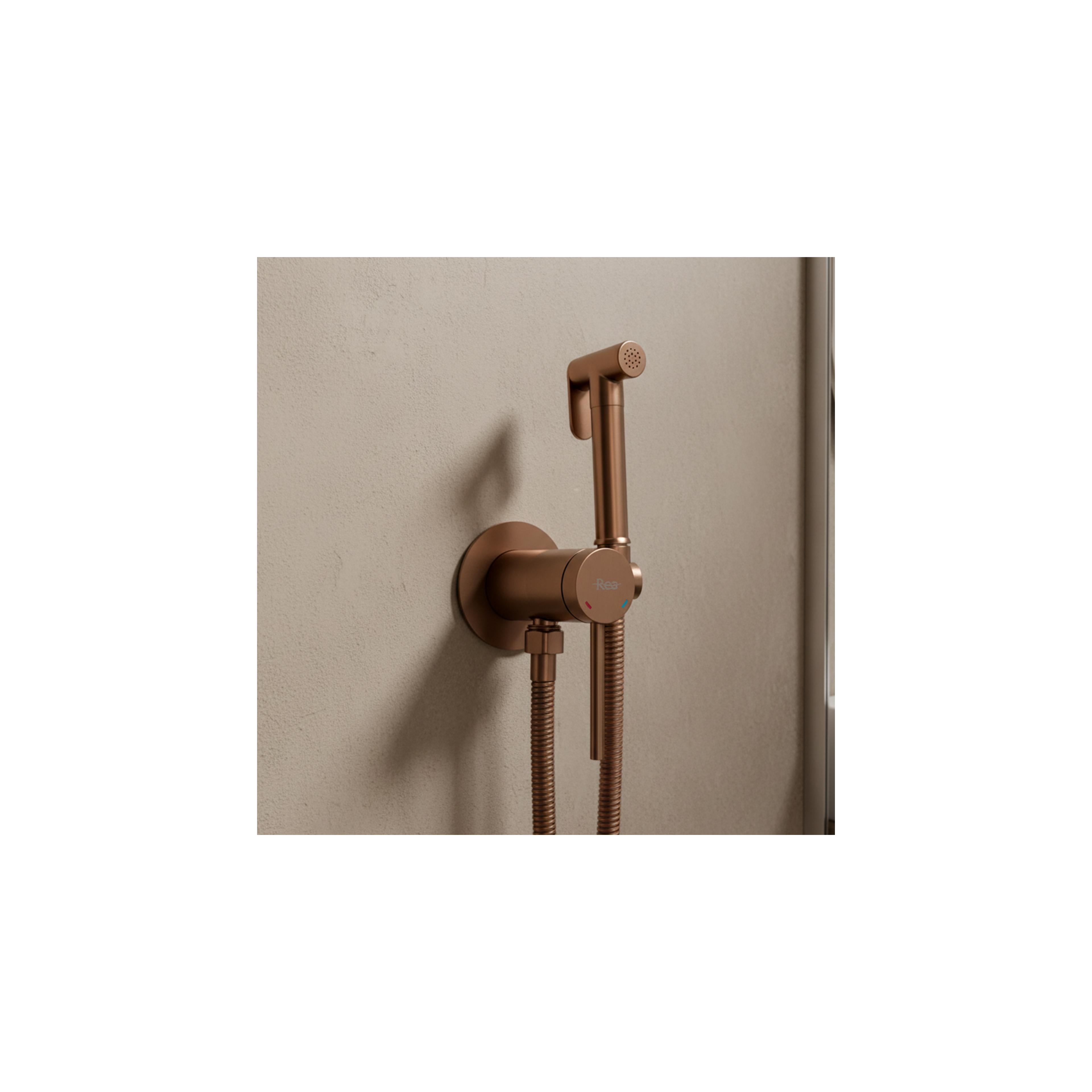Miješalica za bide Foss Clif Brush Copper