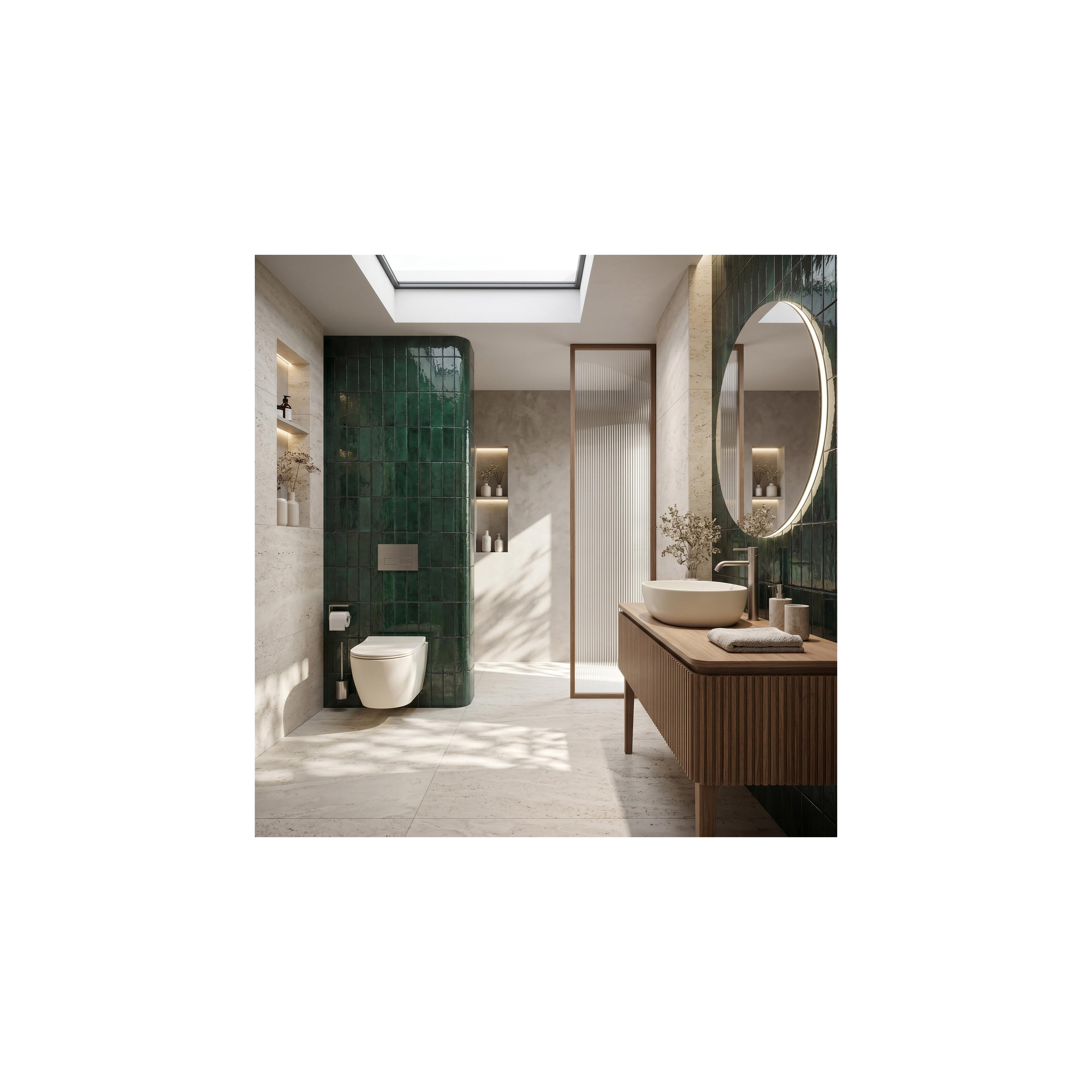 Set: Wall-Hung WC Bowl Focus + Countertop Washbasin Rea Focus Creme