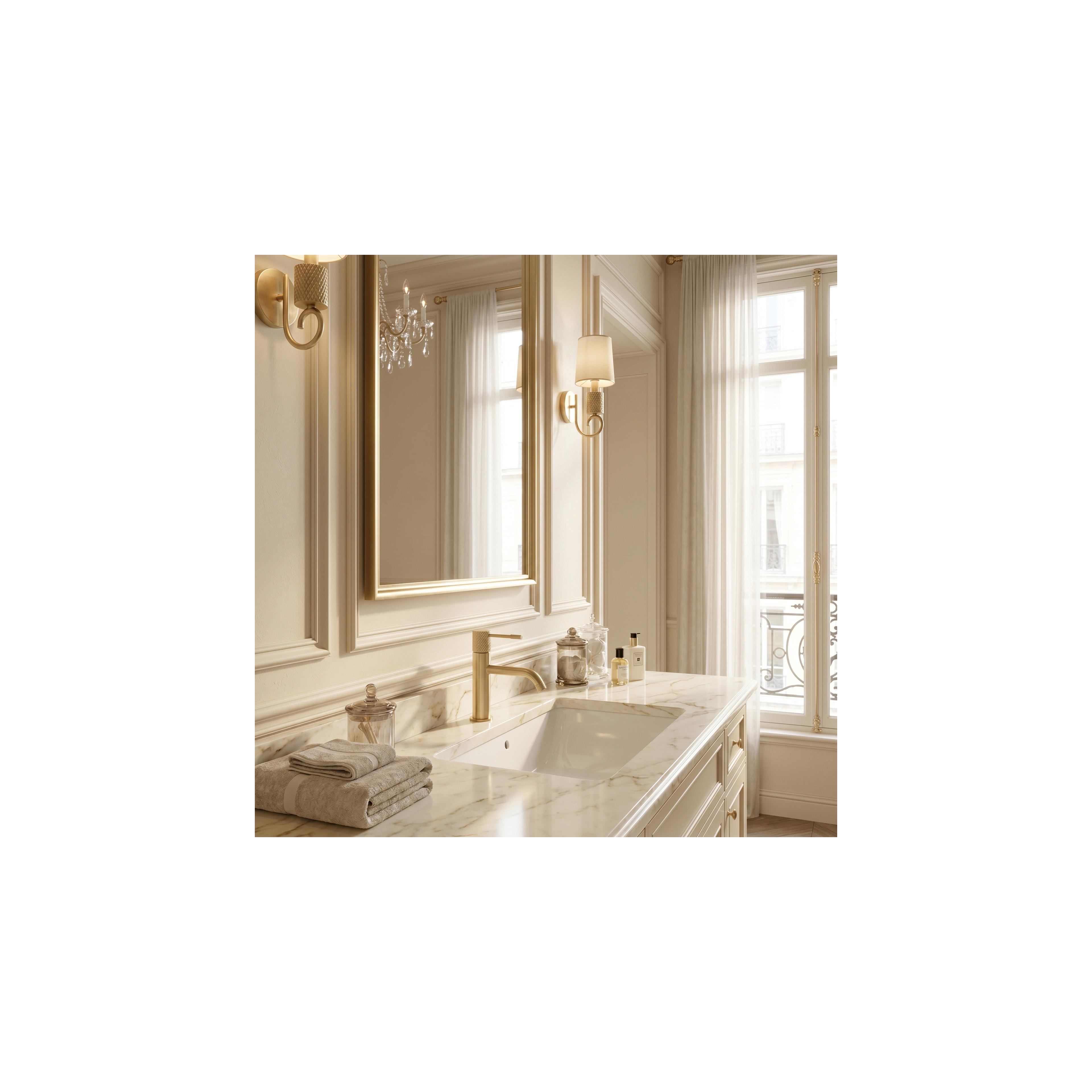 Waschbeckenarmatur Rea Venti Brush Gold Low