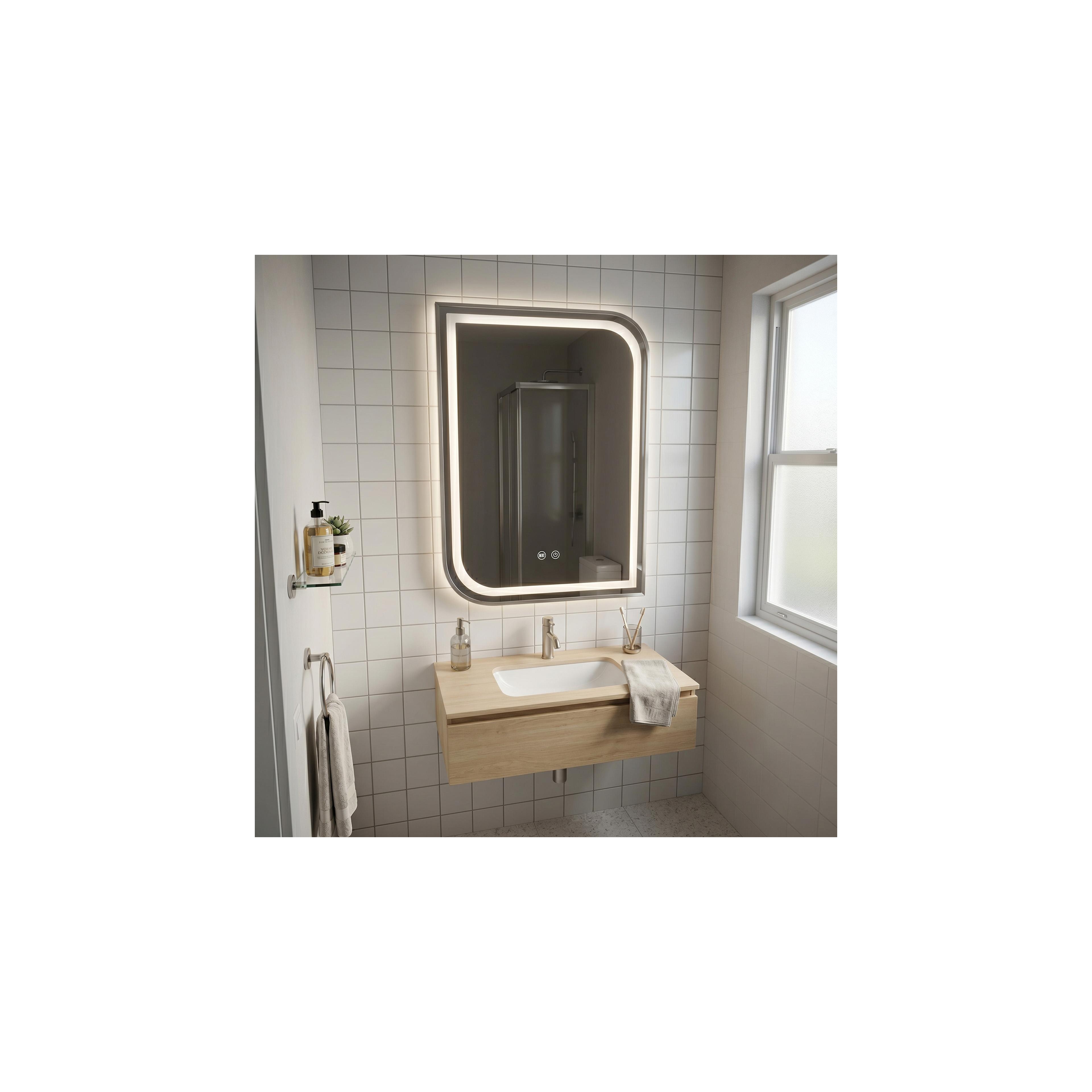 Specchio LED ZONE 70x50 BRUSH NICKEL