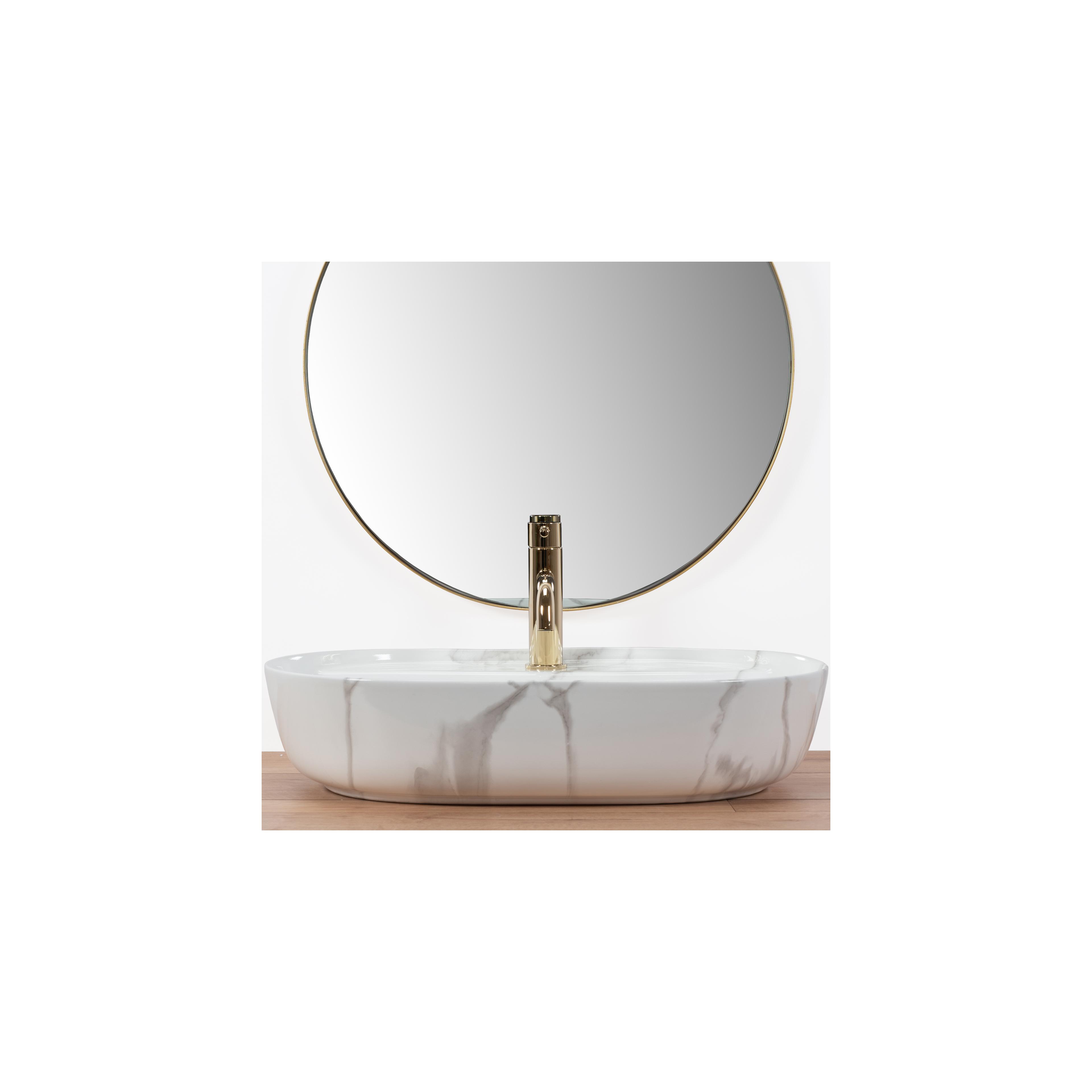 Countertop Basin REA Aura 61 Marmo Shiny