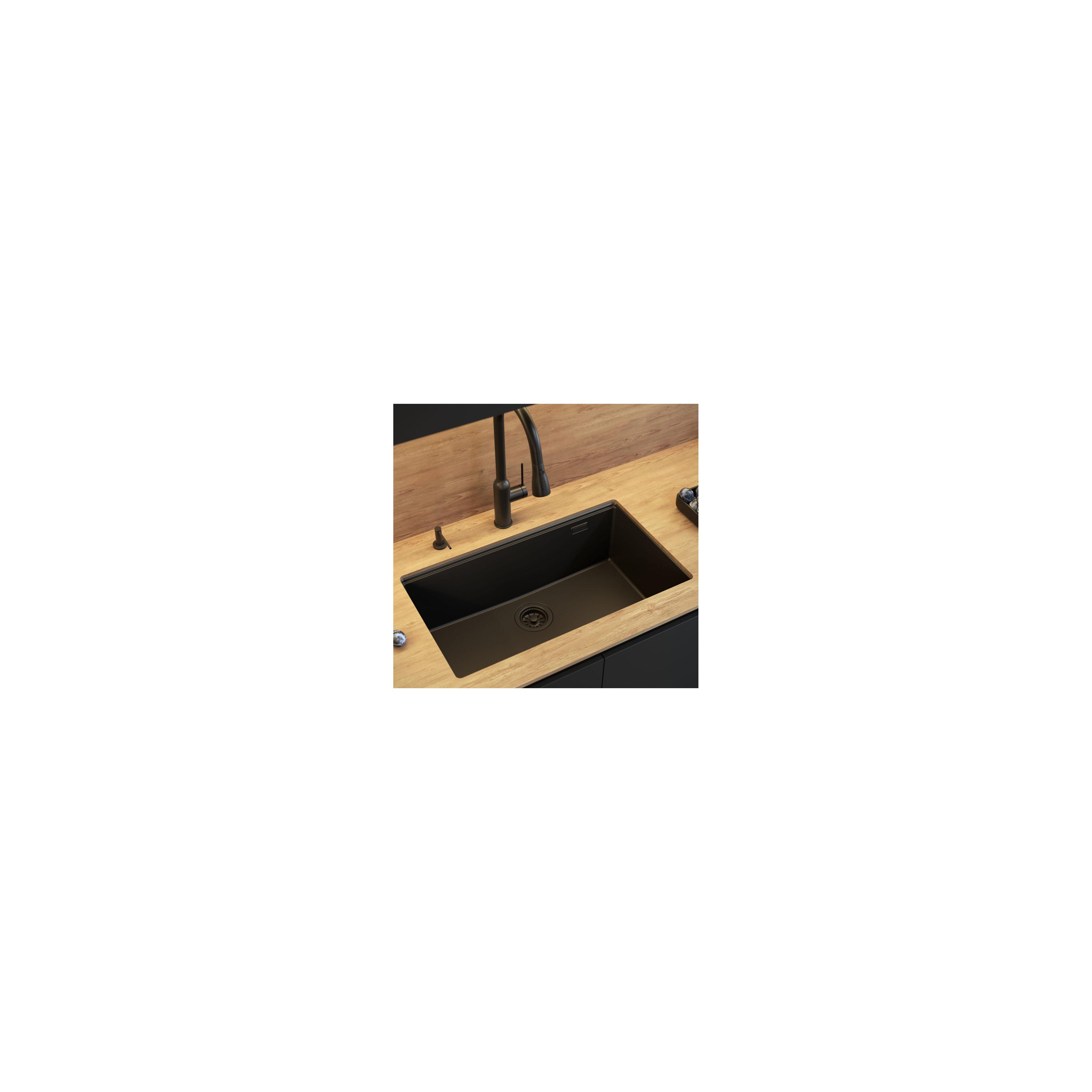 Granitspülbecken Logan 110 Black Metallic