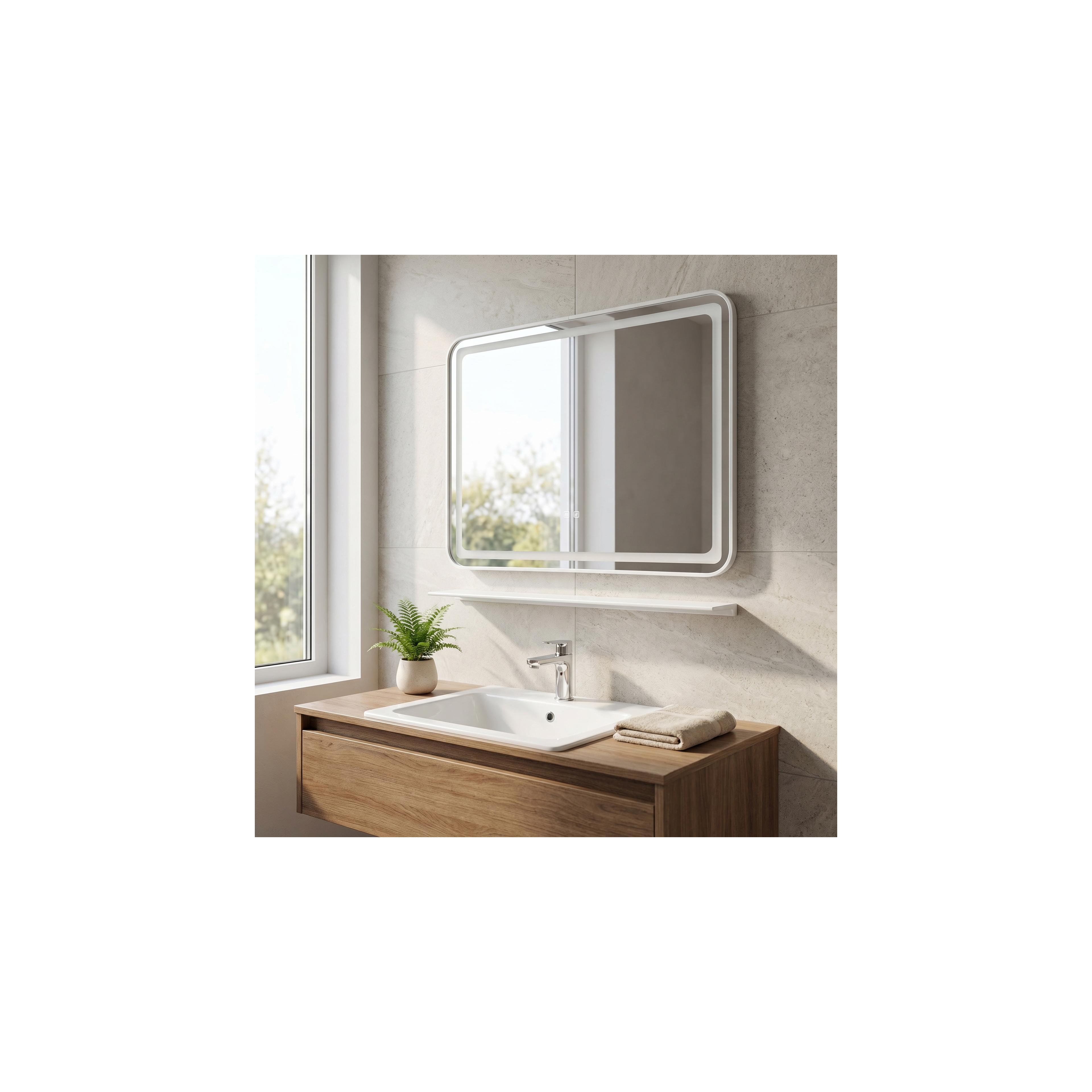LED sieninis veidrodis su lentyna 80x60 cm L-8060