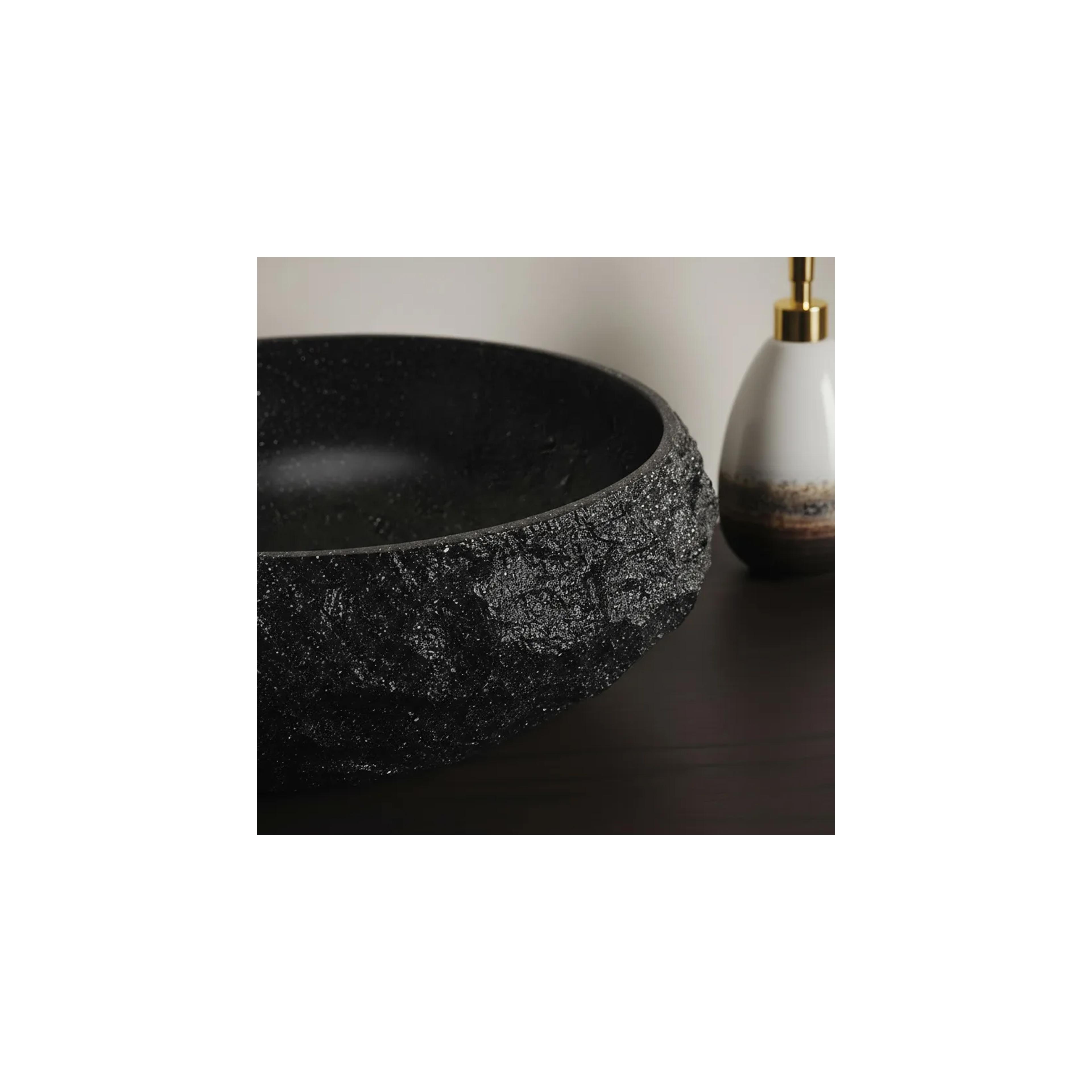 Aufsatzwaschbecken Rea Mika Black