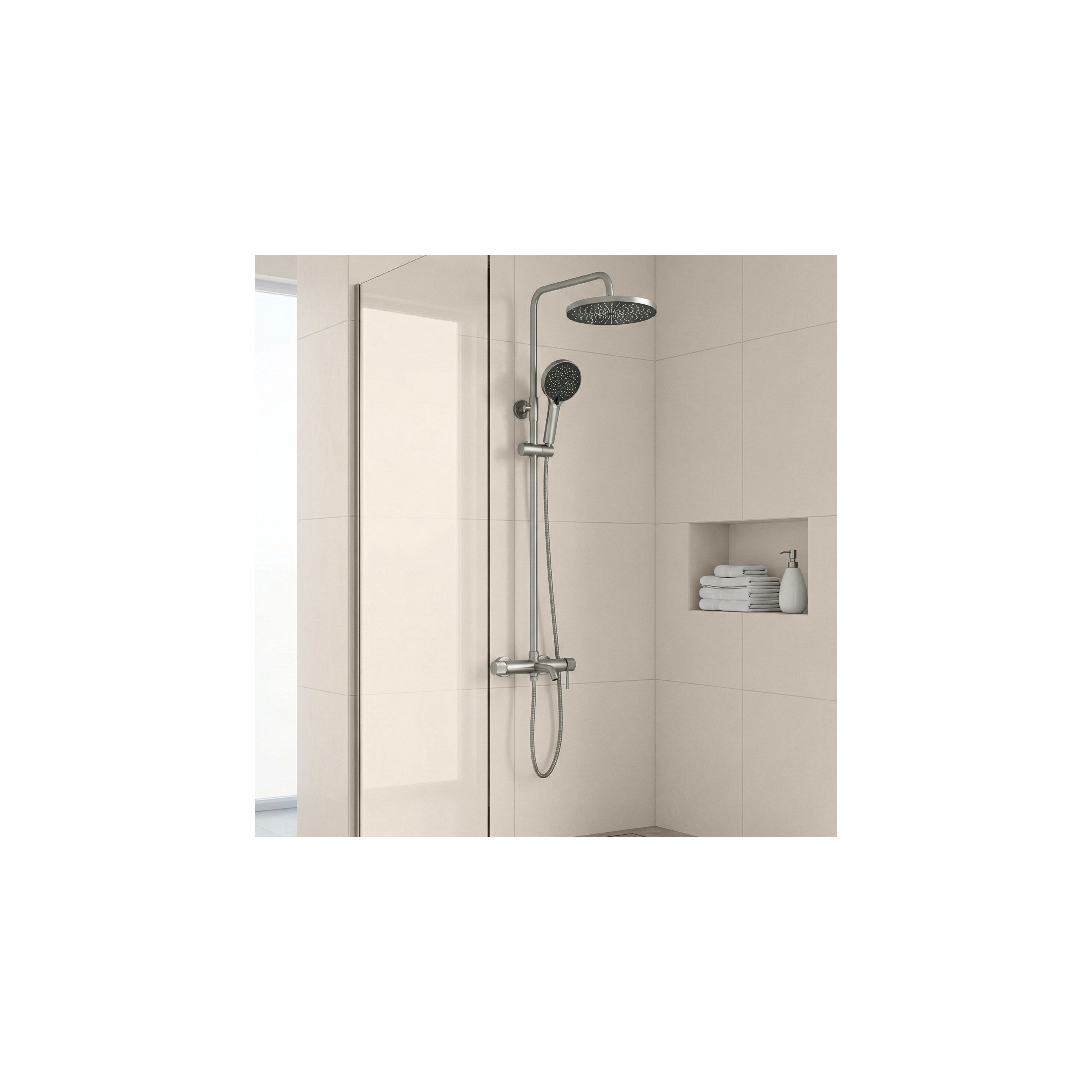 Doucheset Rea Lungo Stripe Brush Nickel