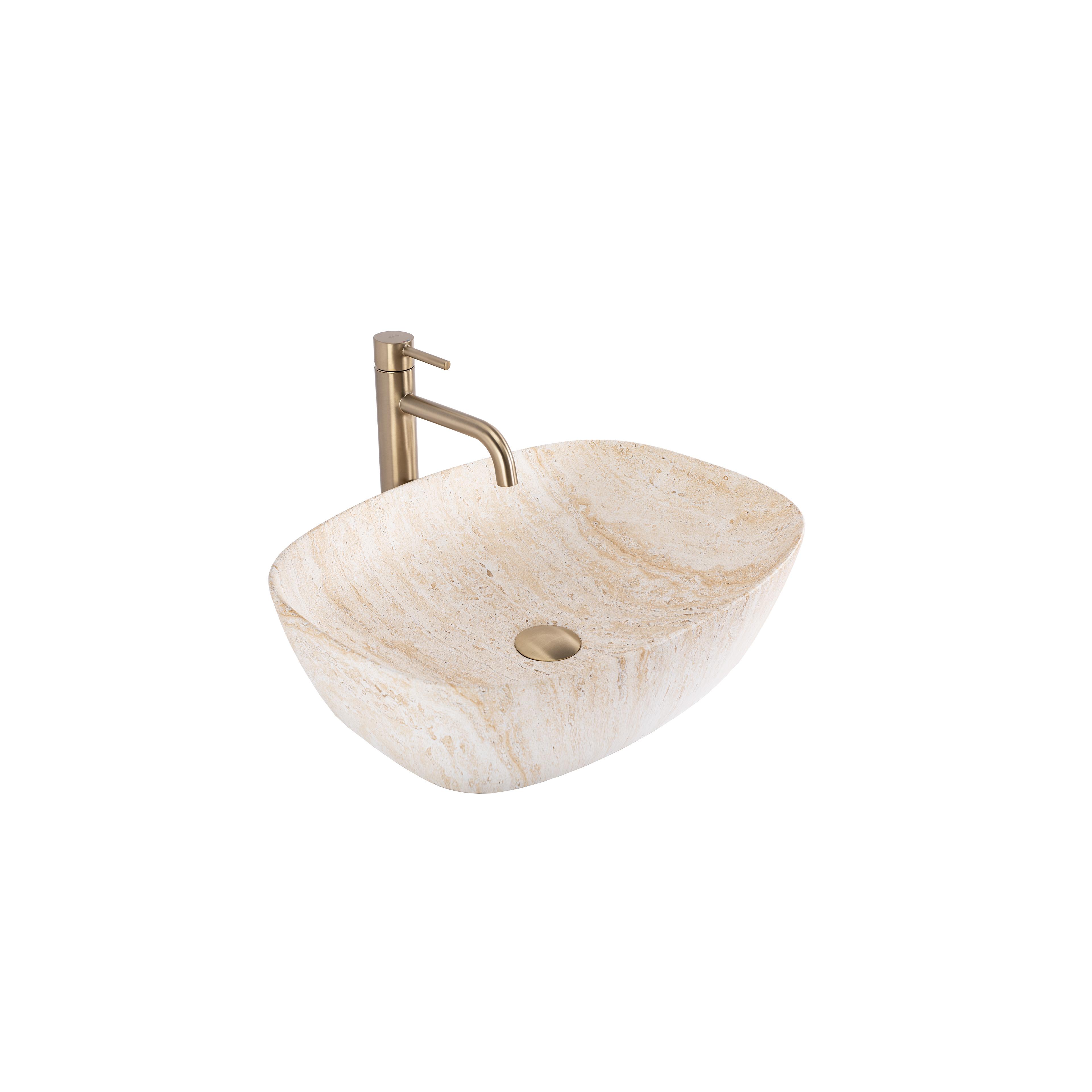 Aufsatzwaschbecken Rea Freja Travertine Matt