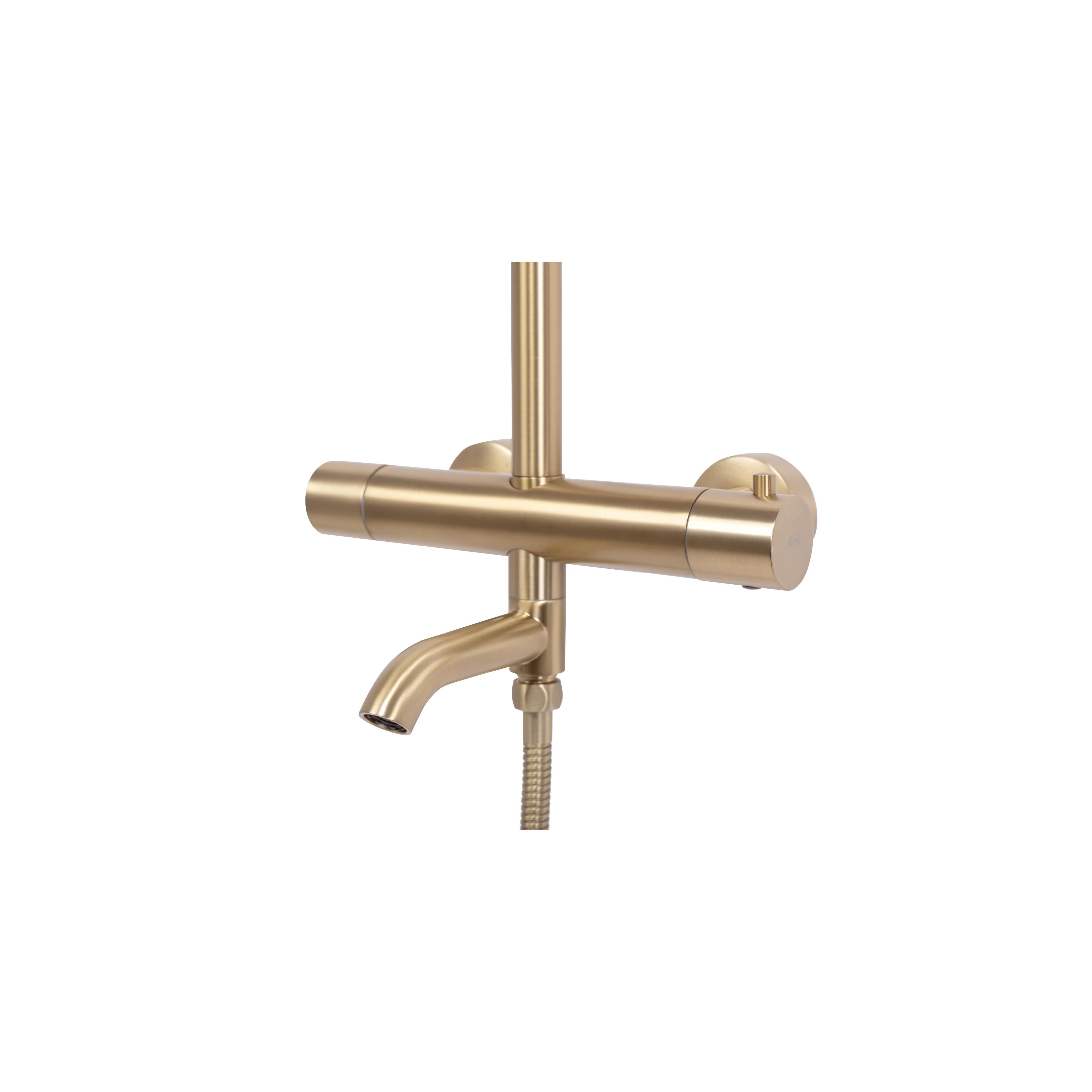 Coloana de dus cu termostat REA Lungo Gold Brush