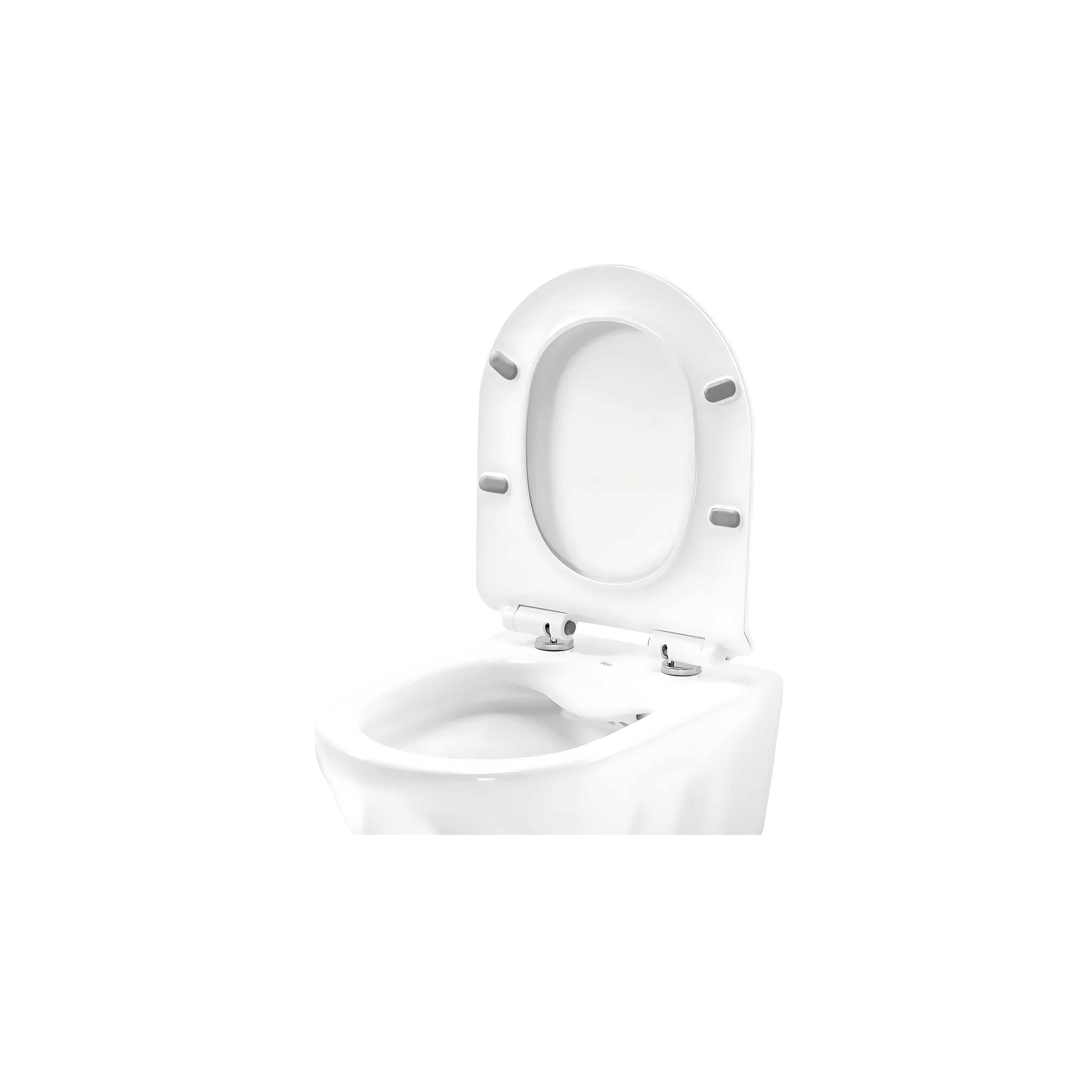 Pakabinamo WC puodo REA Gustavo Rimless ir stalviršio praustuvo Maya komplektas