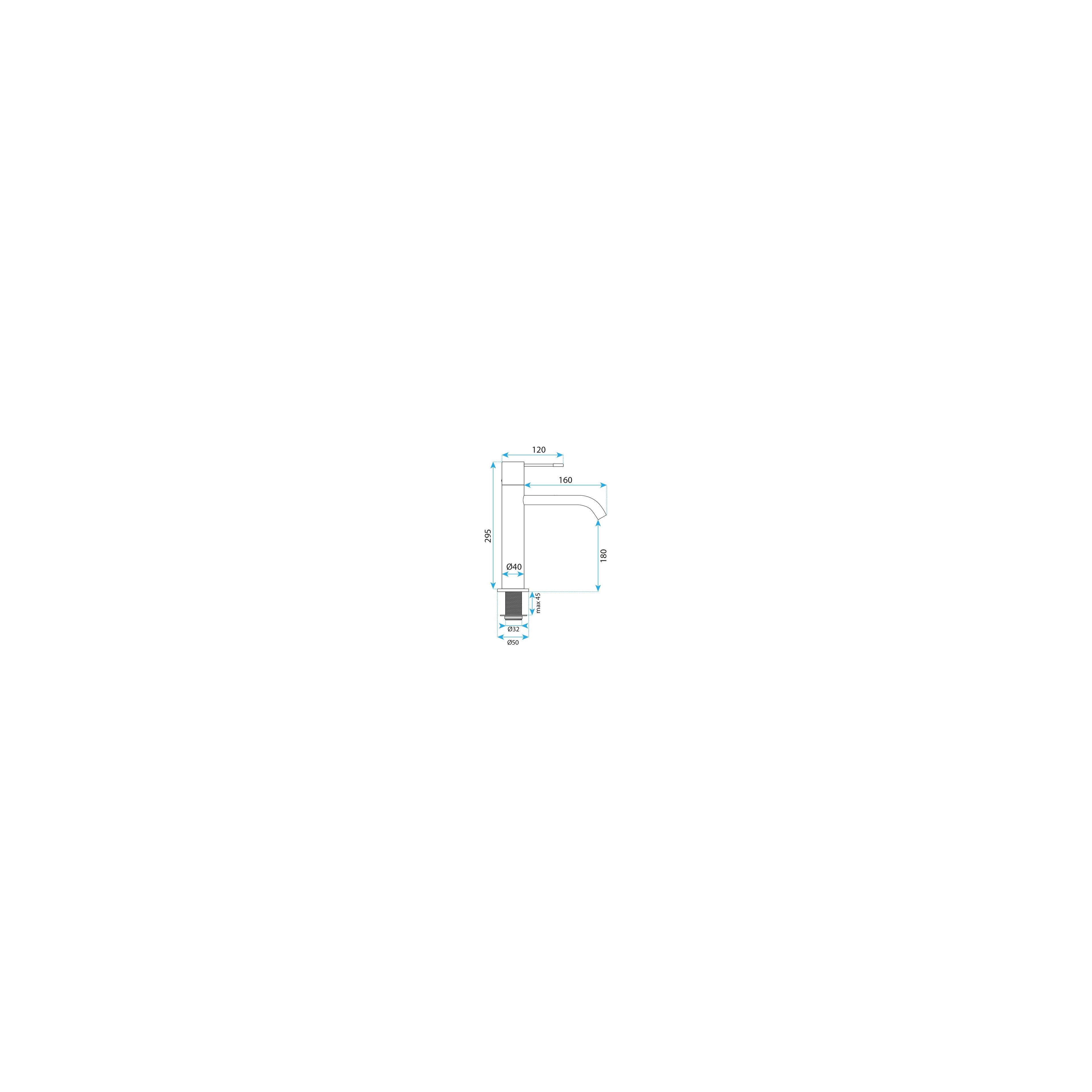 Waschbeckenarmatur Rea  Venti Chrome high