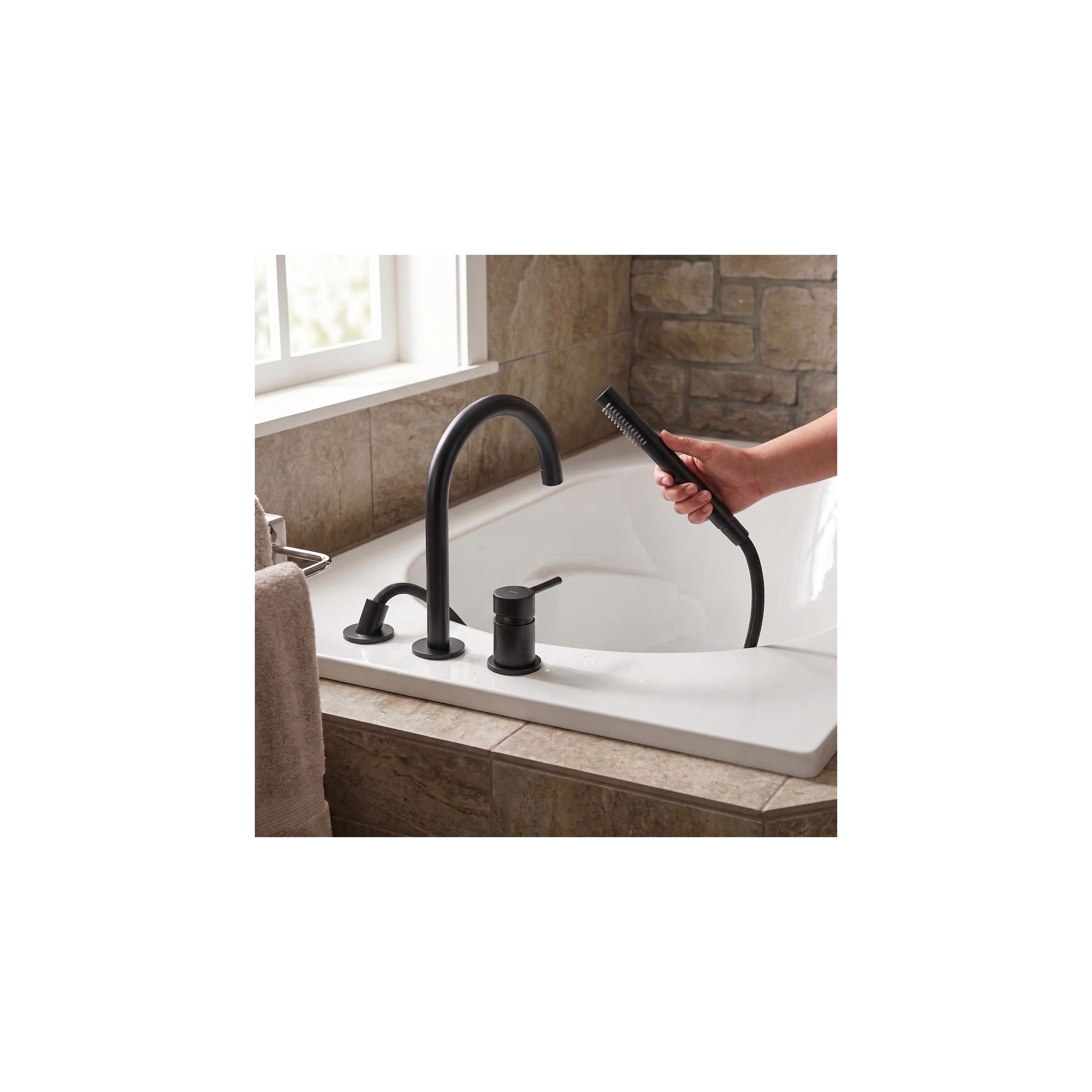 3-Loch-Badewannenarmatur Rea Lungo Black