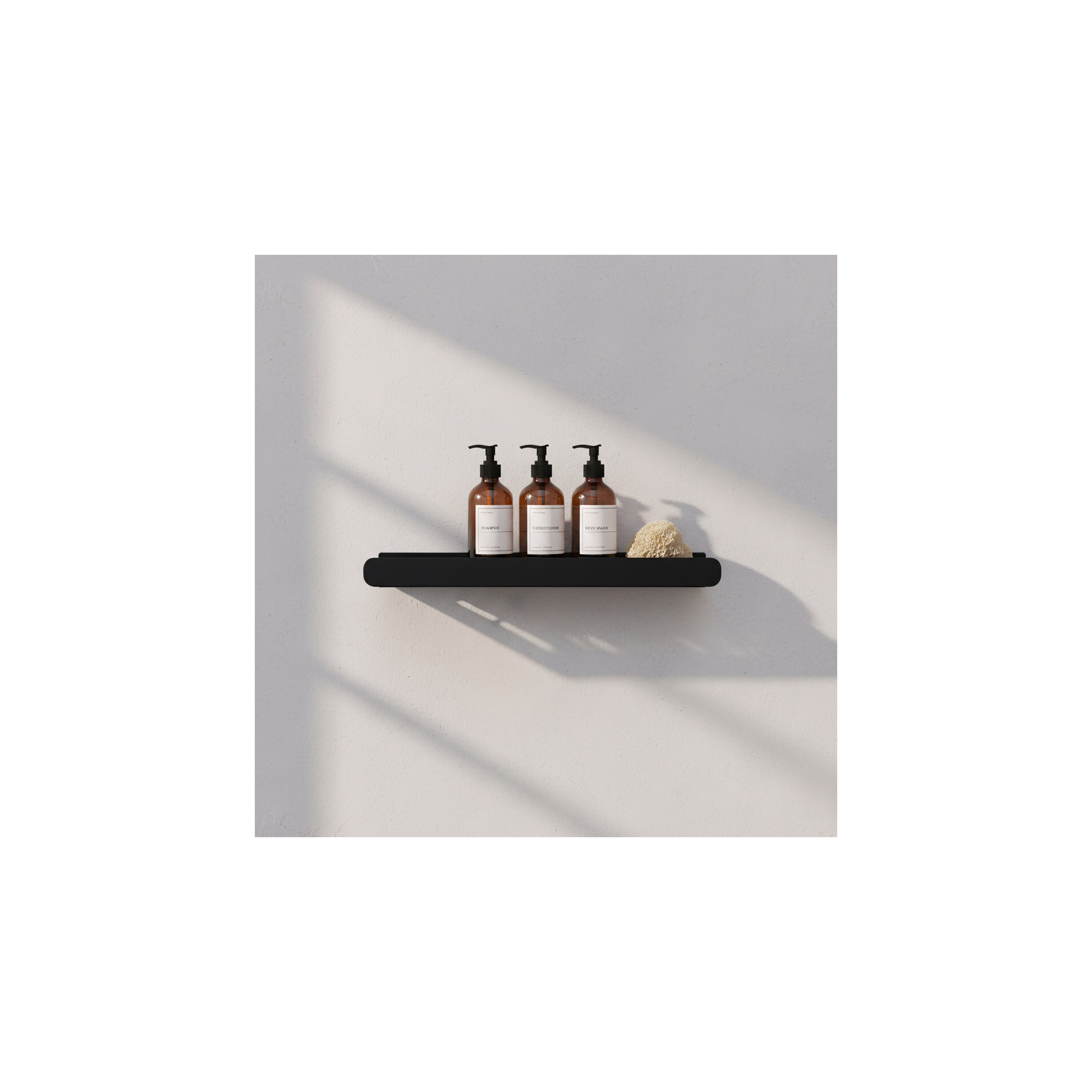 Bathroom shelf SF03 60cm black matt