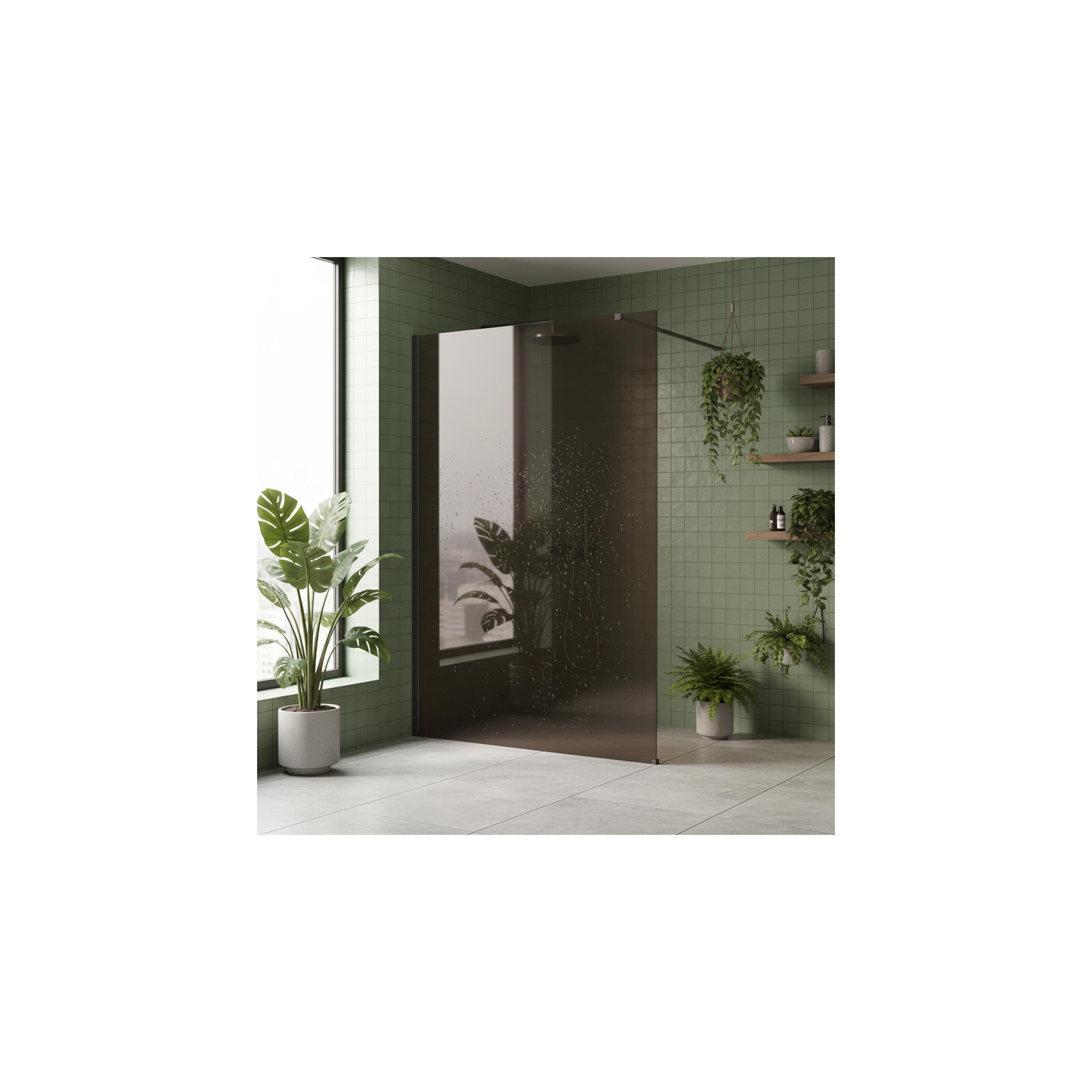 Duschwand Rea Flexi Brown / Titan 90