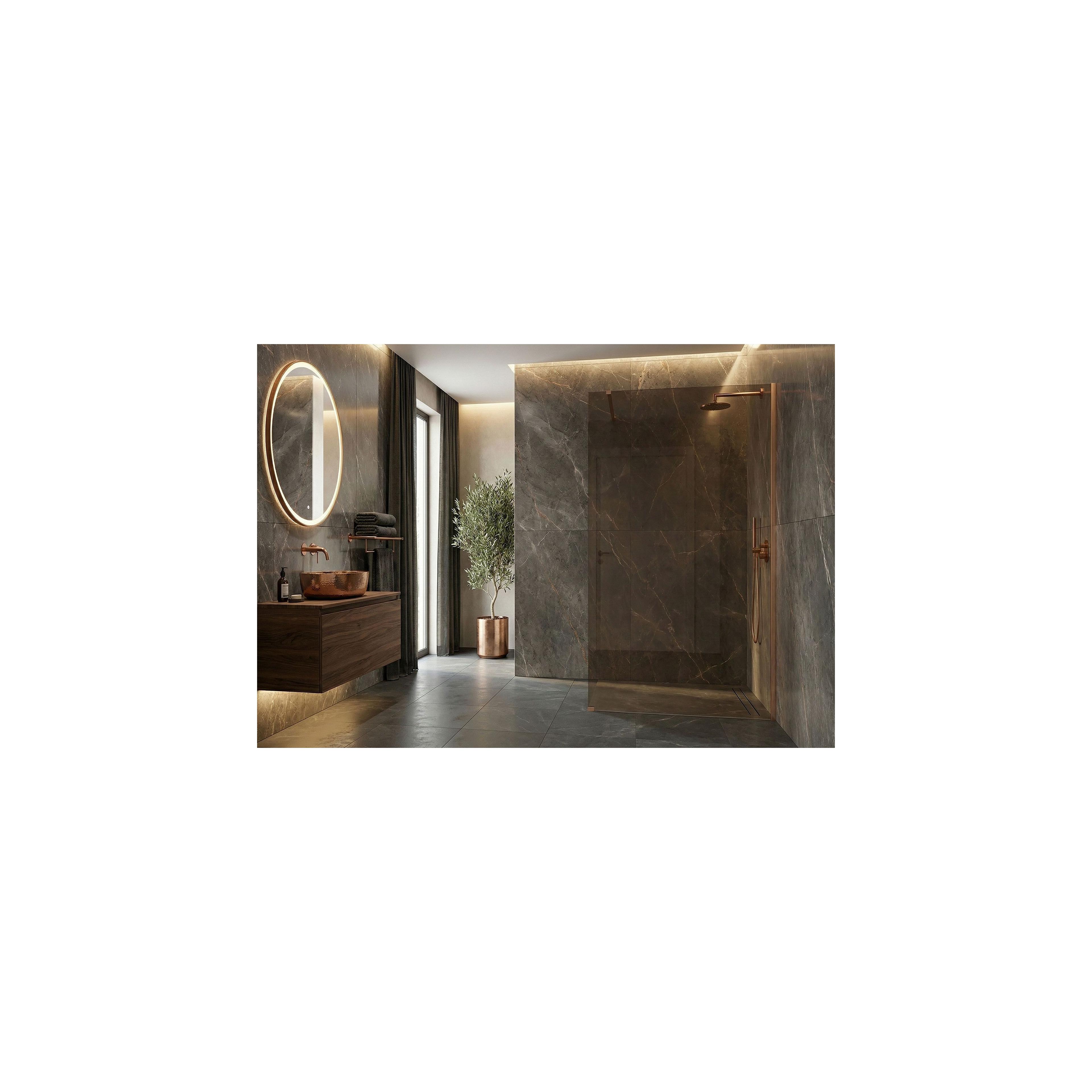 Duschwand Rea Flexi Brown / Brush Copper 100