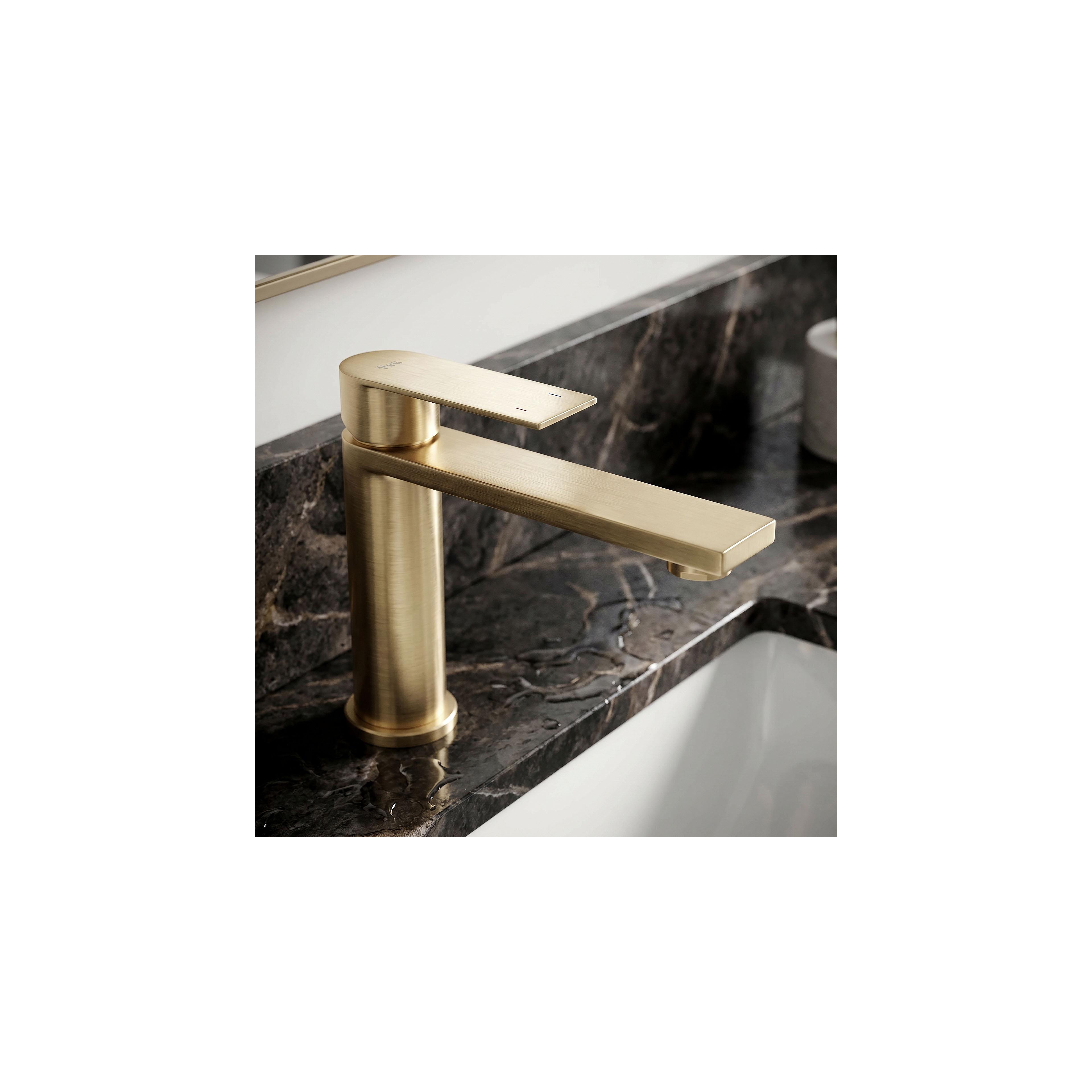 Waschbeckenarmatur Rea Hunter Brush Gold Low