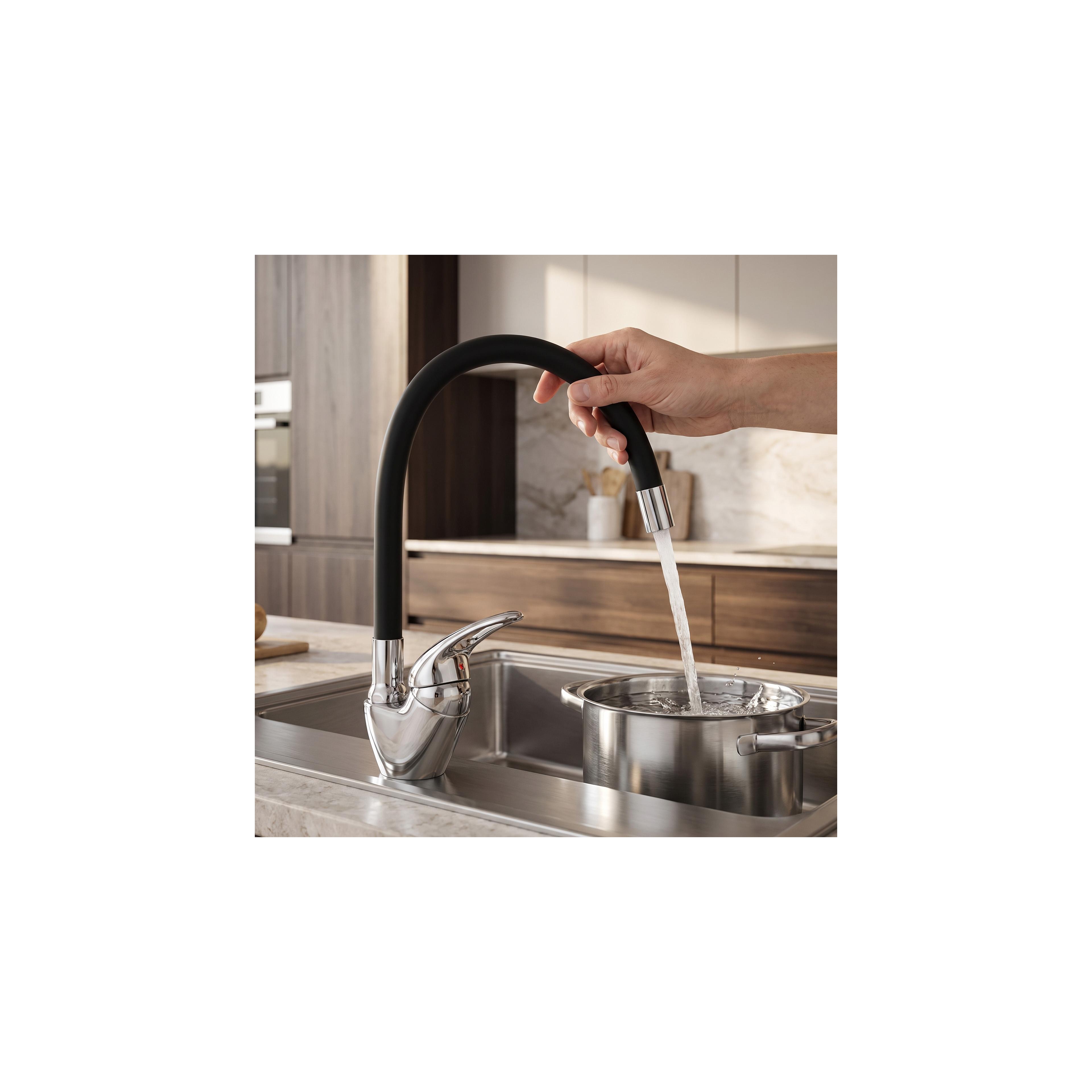 Kitchen faucet Calani LUPI black