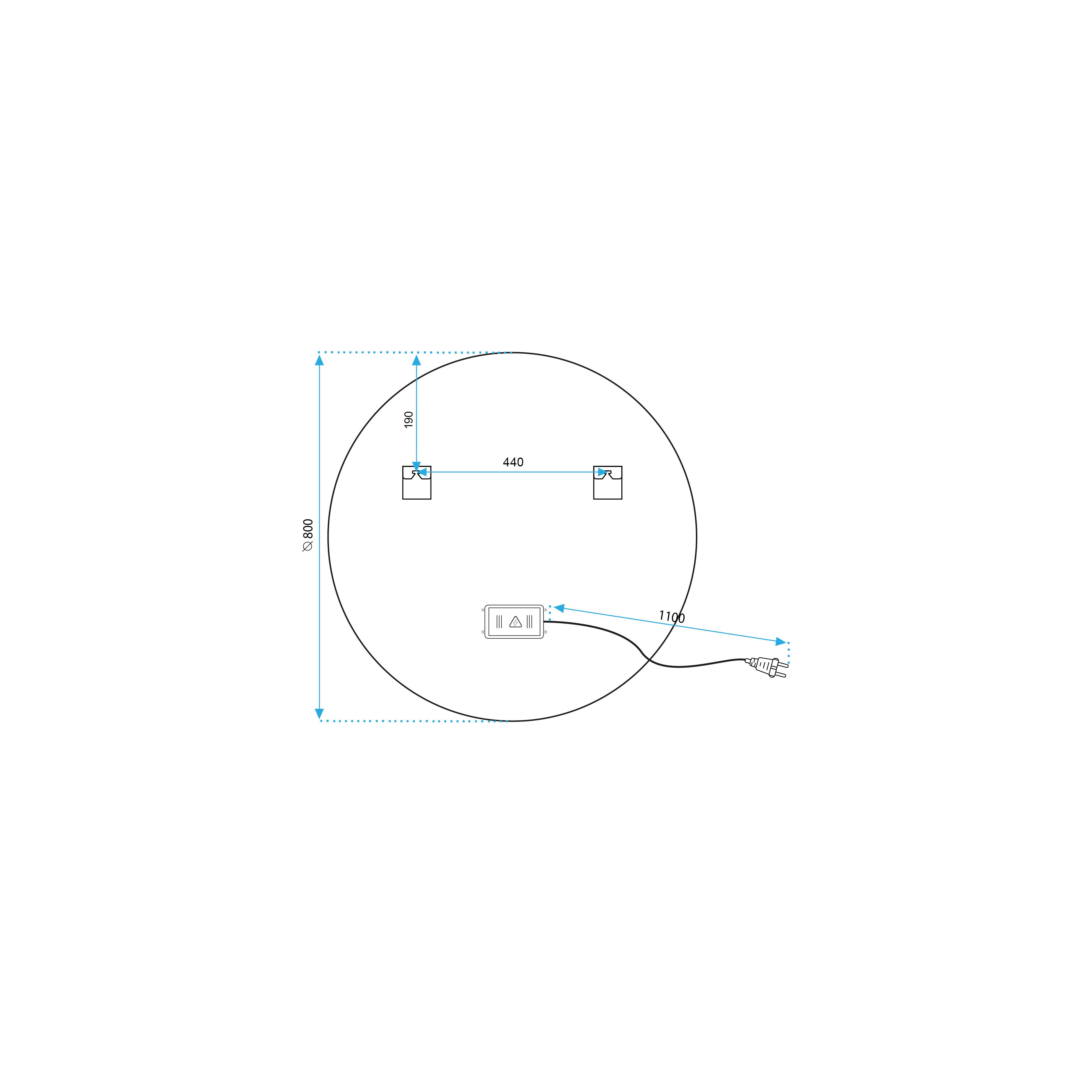 Mirror LED BLUETOOTH FFJ 80cm