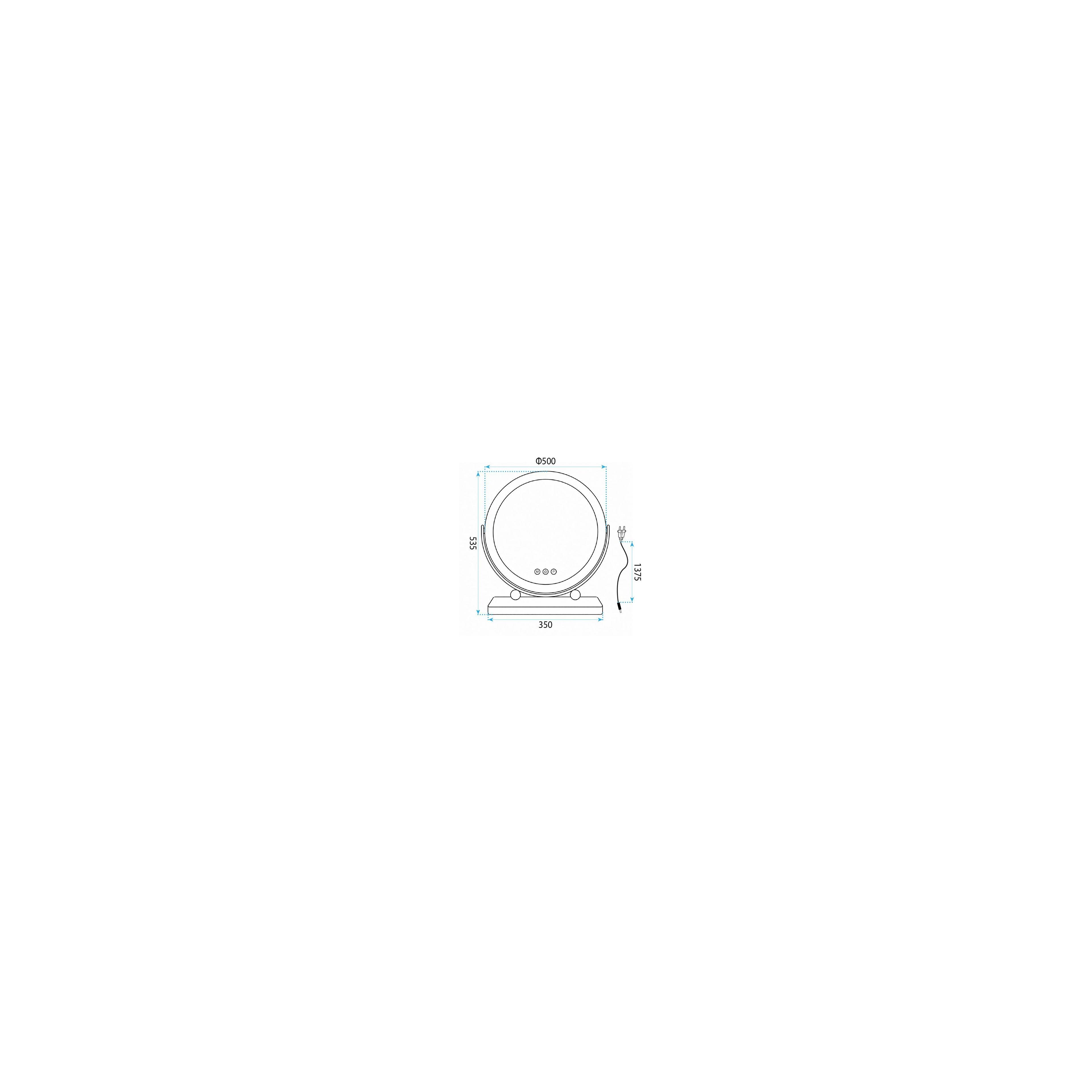 Spiegel LED MAKE-UP Chrome 50 cm