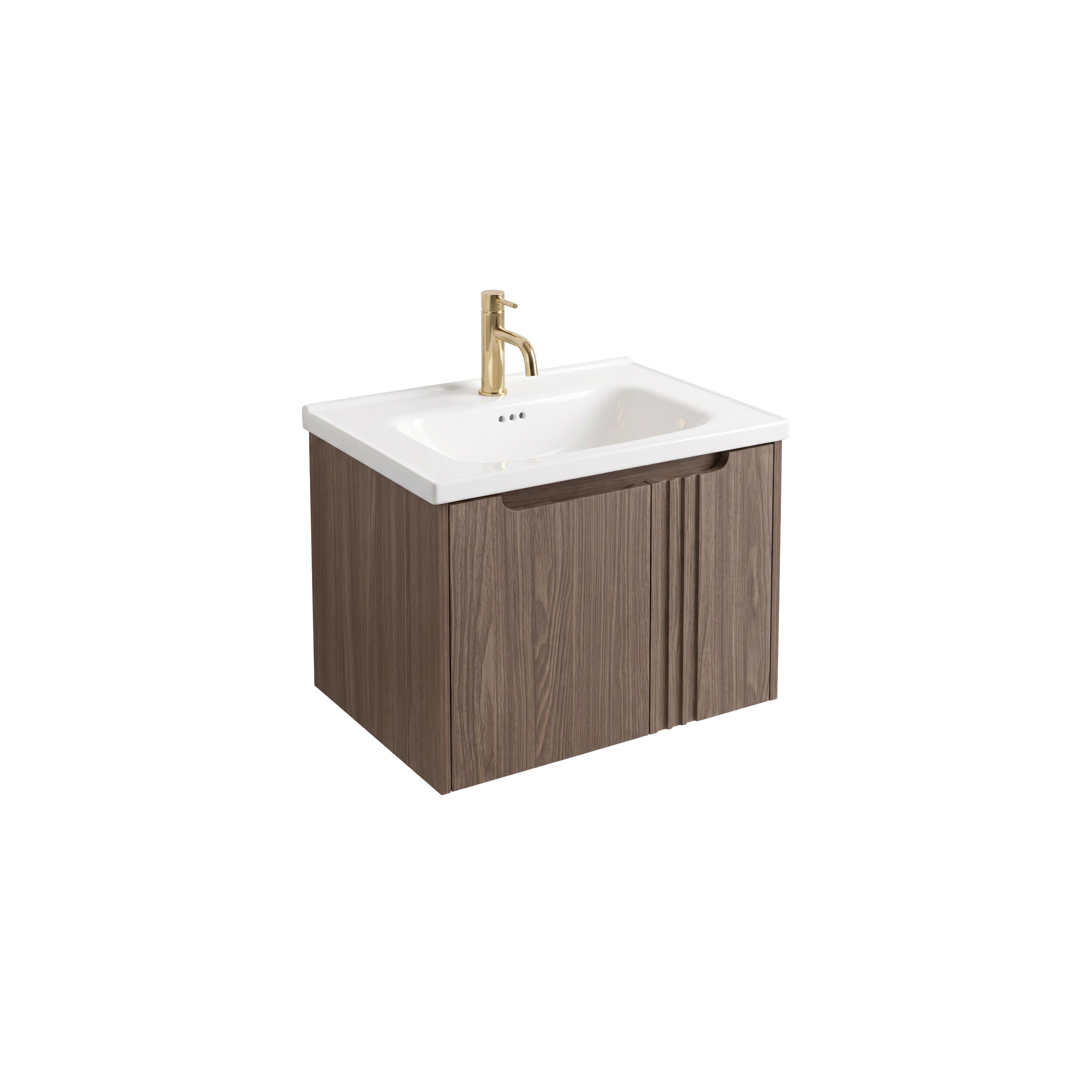 Bathroom vanity unit with sink Rea DB86-60L-1 Dark 60cm