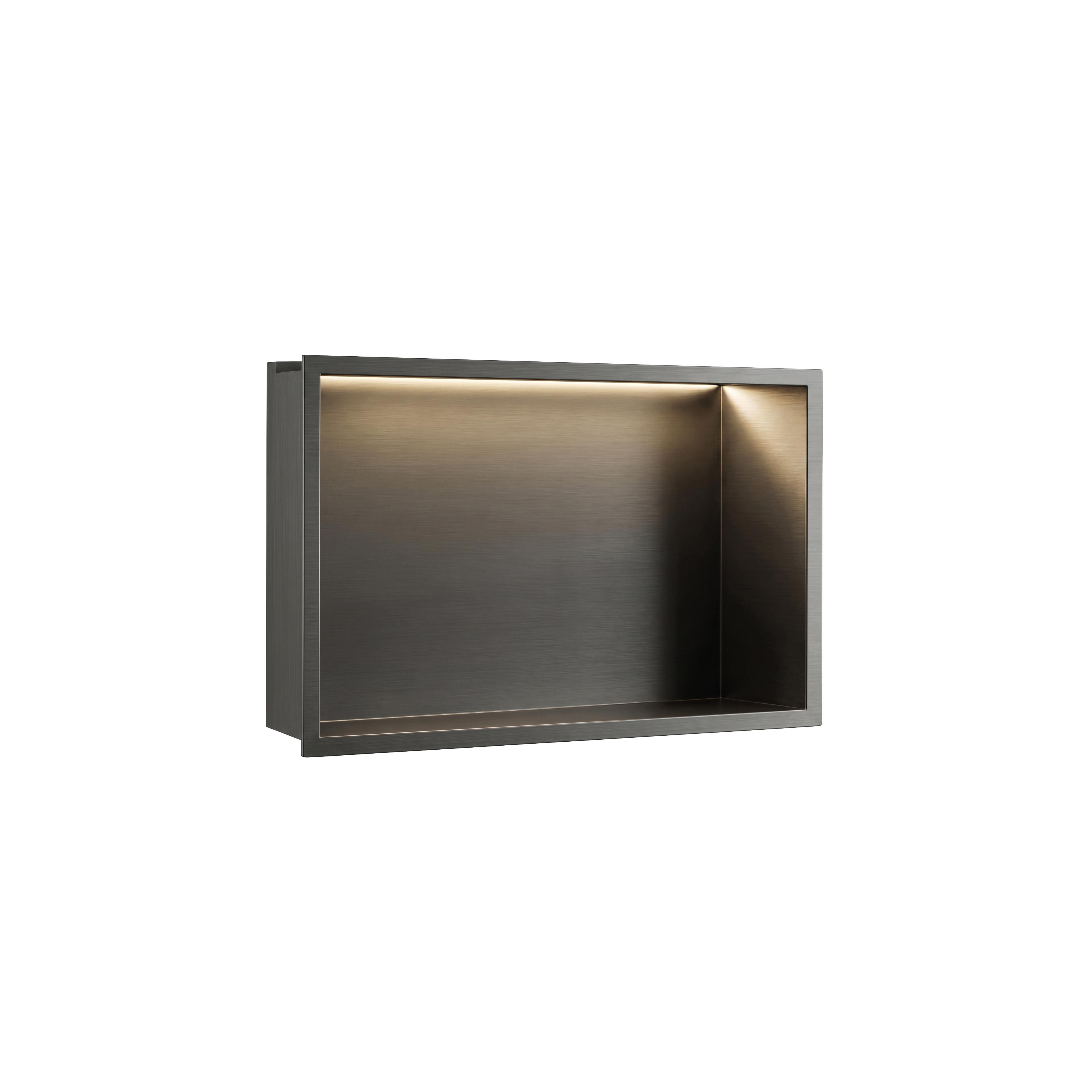 WANDEINBAU-BADEZIMMERREGAL LED 30x45 Titan