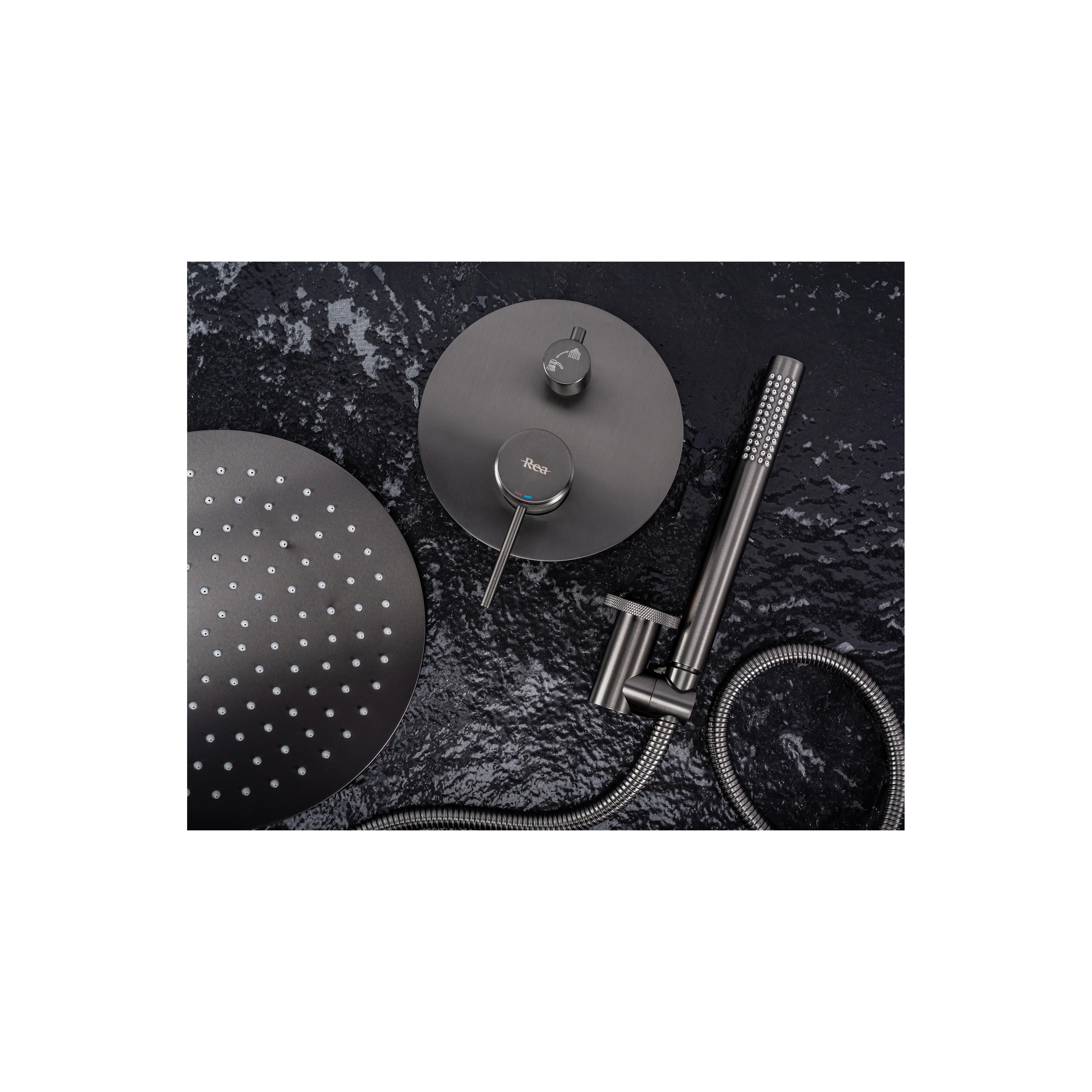 Unterputz Duschset Rea Lungo Grip Gun Grey + BOX