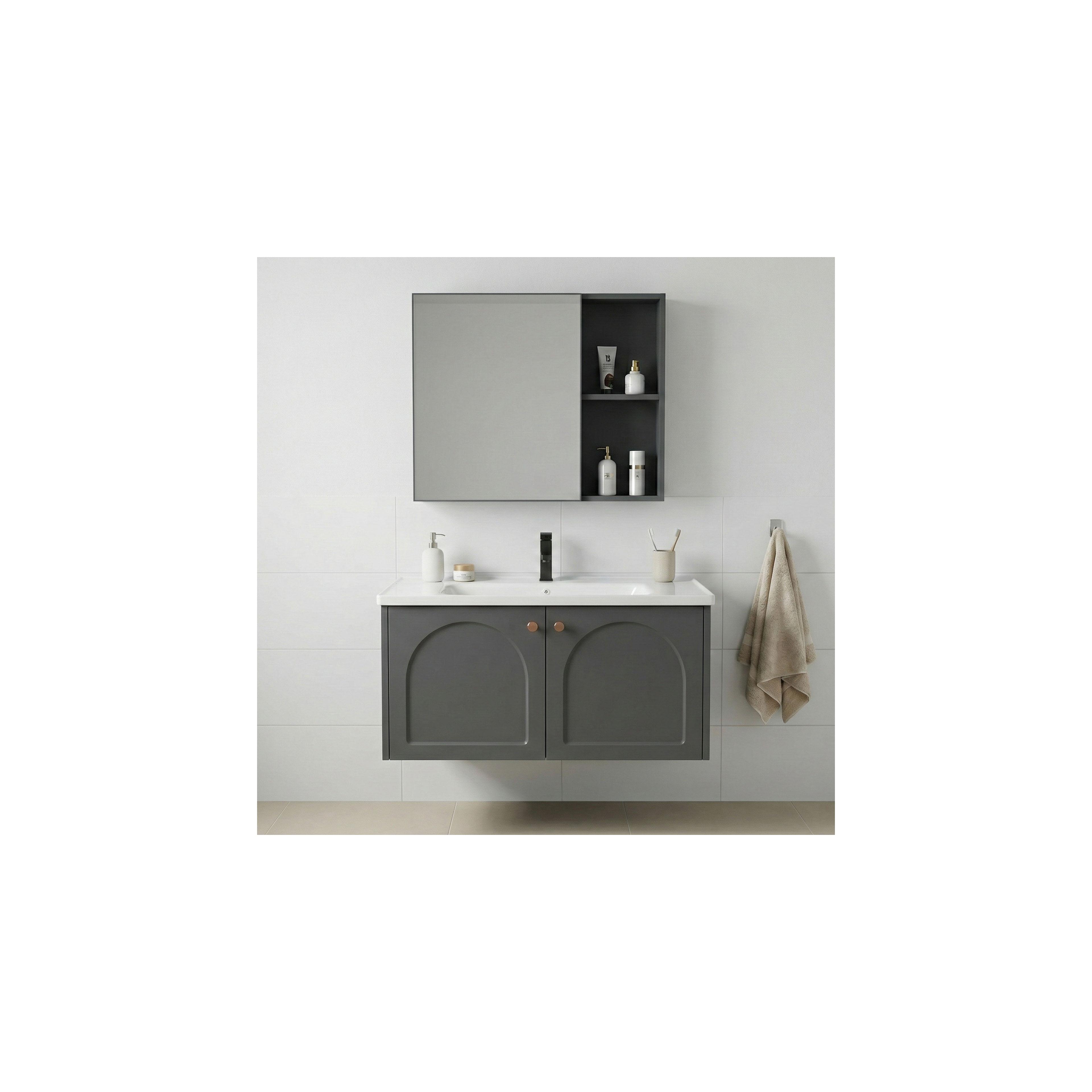 Комплект мебели за баня с мивка Denver 80cm Grey