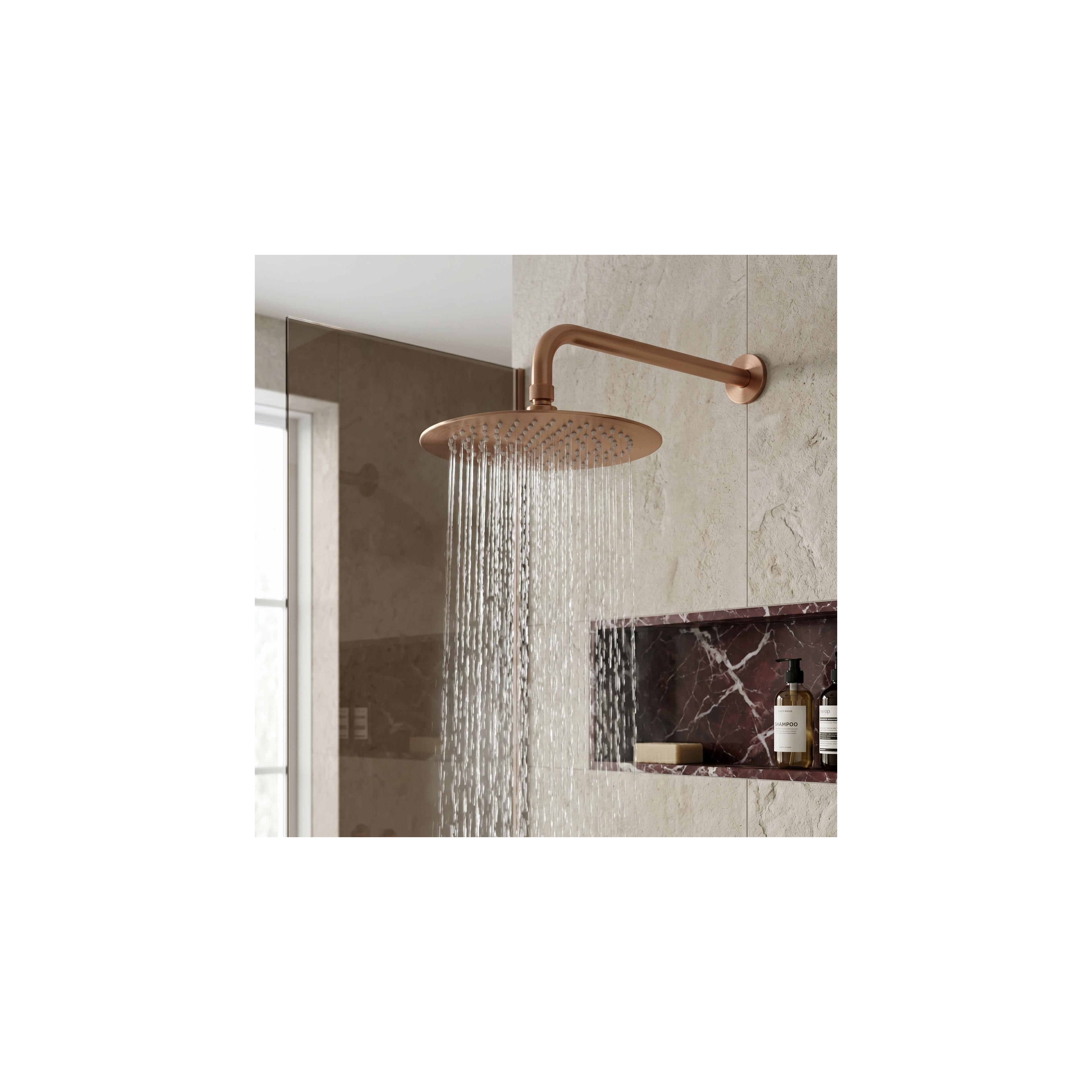Кръгла душ глава REA JS-P014BRG 25cm Brush Copper