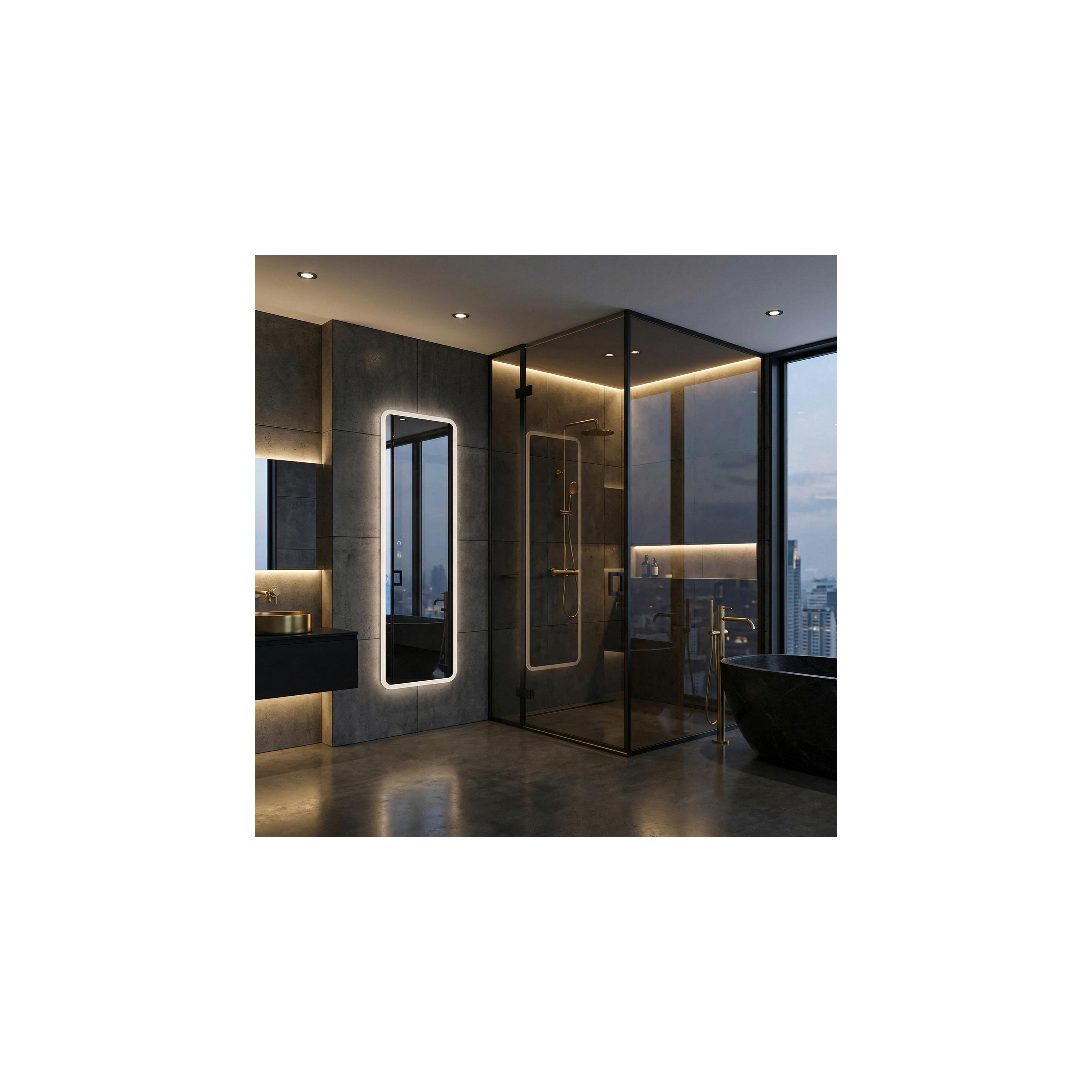 Spiegel LED 150x50cm MOL-SQ