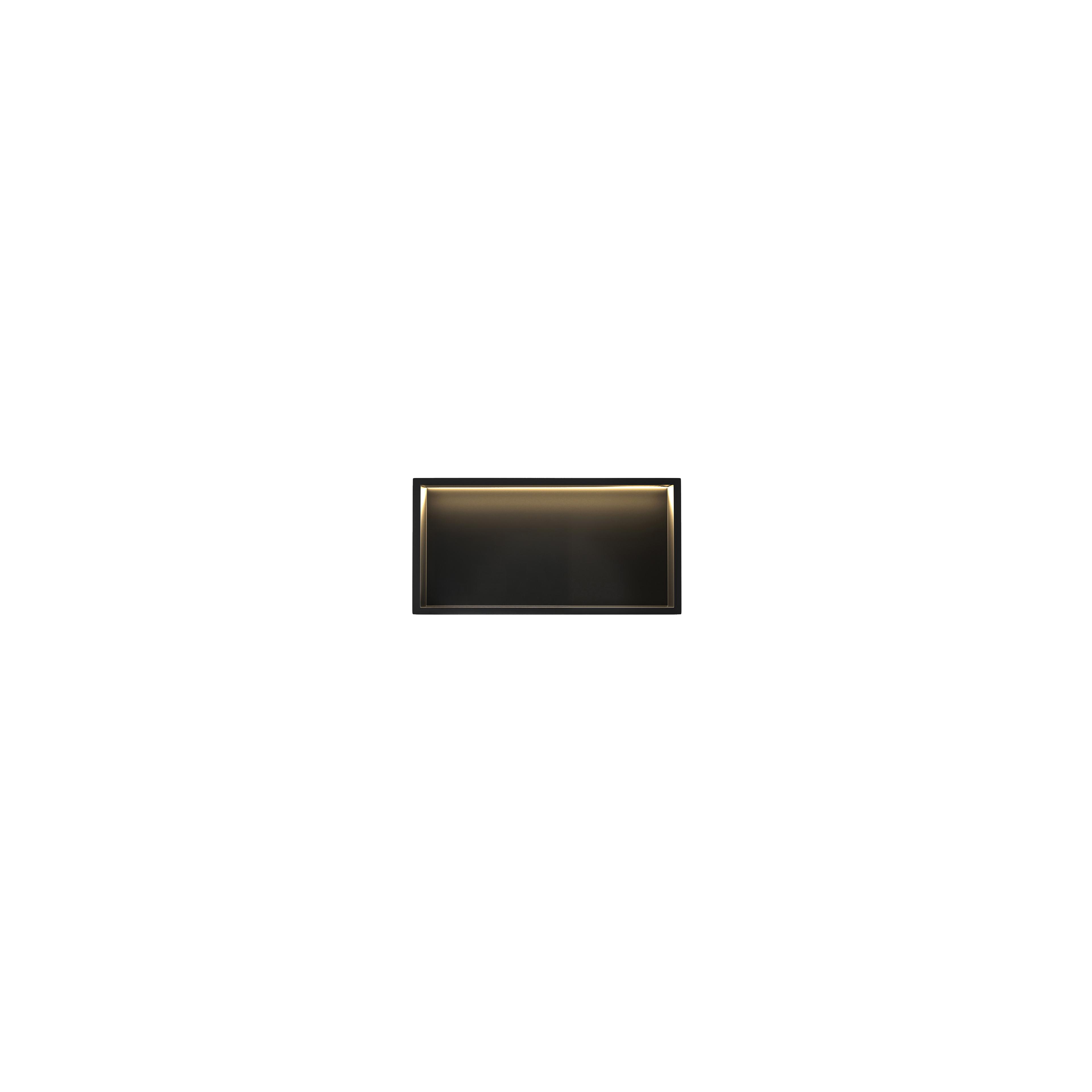 WANDEINBAU-BADEZIMMERREGAL LED 30x60 black