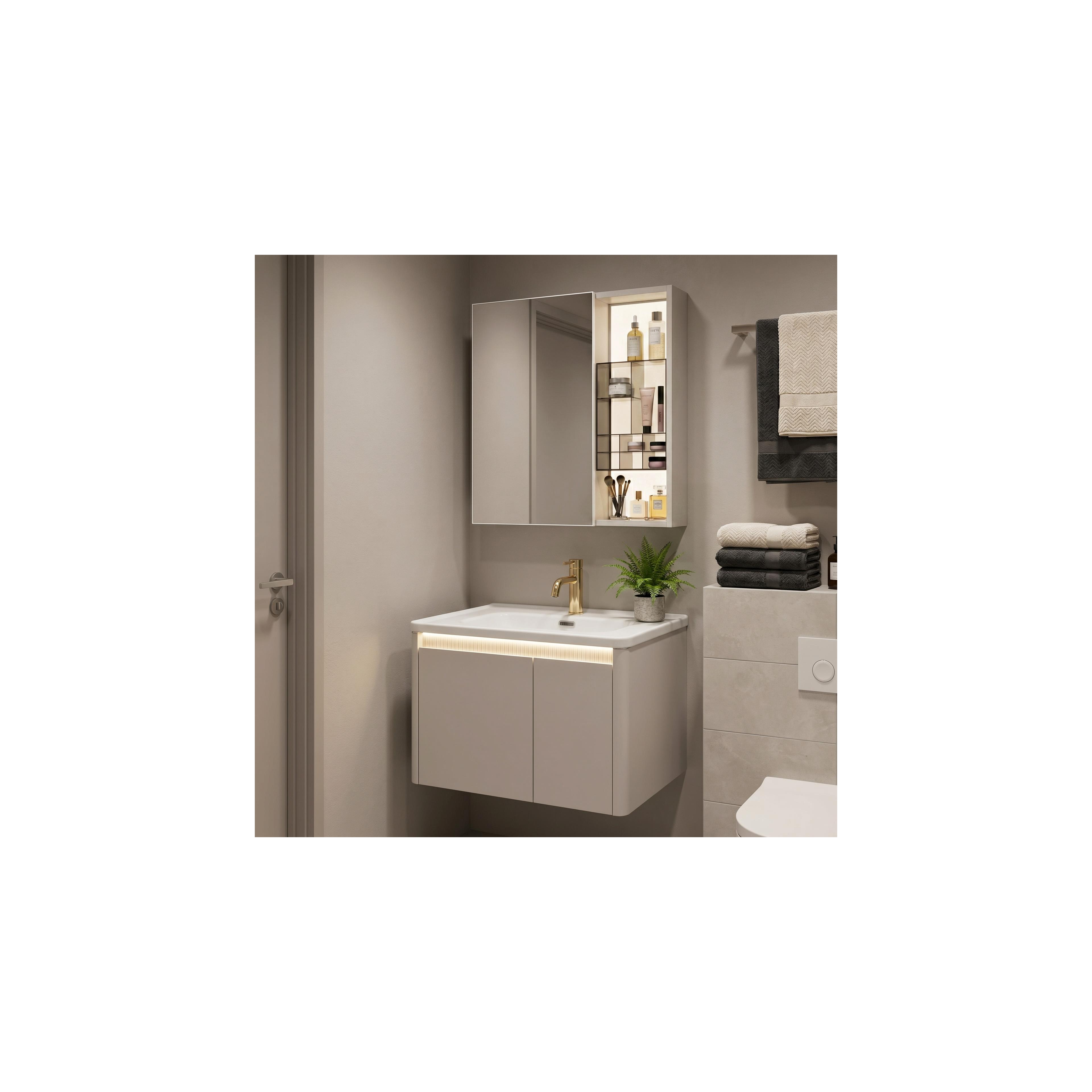 Set kupaonskog namještaja s umivaonikom DE07-60 Beige 60CM