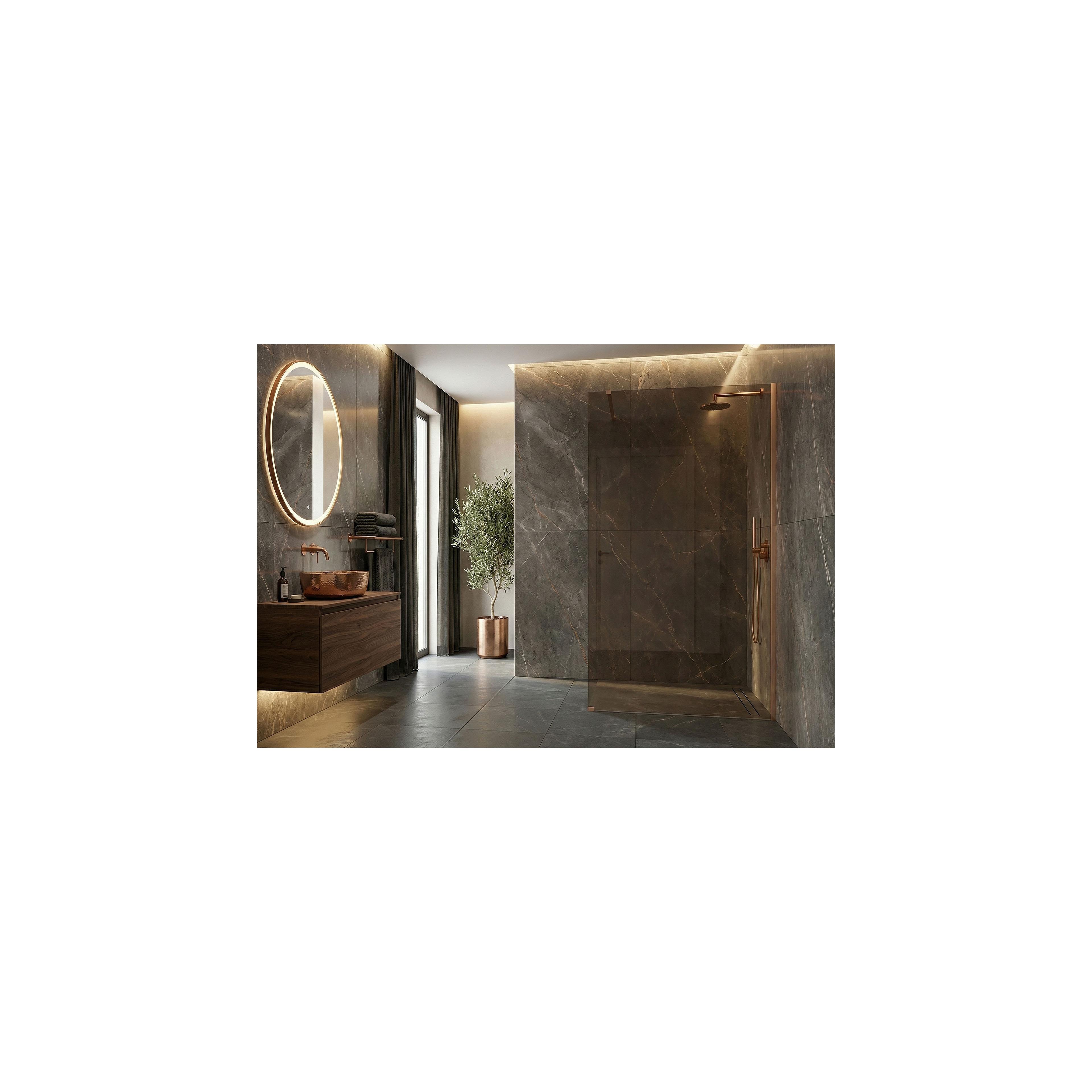 Duschwand Rea Flexi Brown / Brush Copper 80