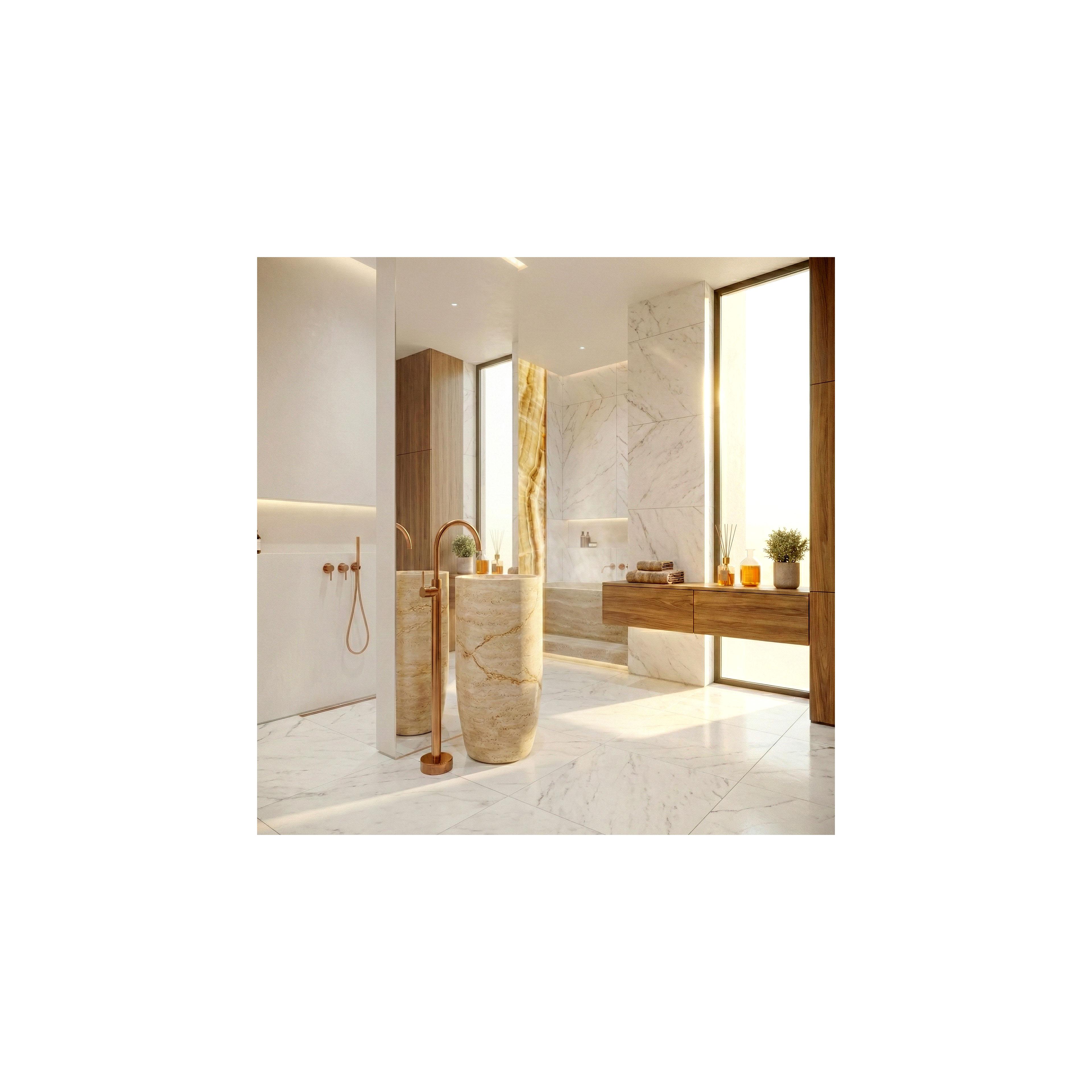 Basin mixer Rea Lungo Brush Copper