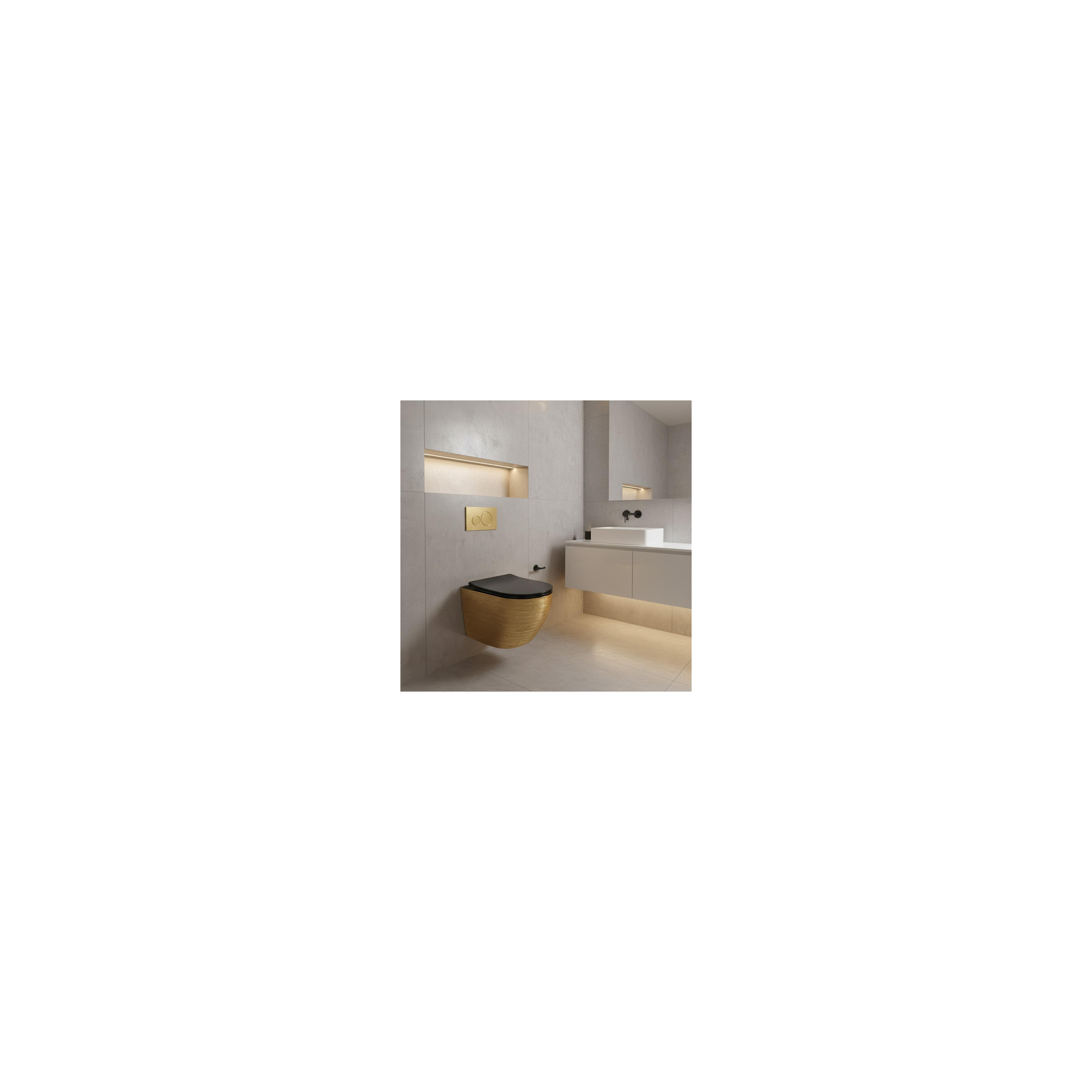 Toilet bowl Rea Carlo Mini Tornado Black Brush Gold