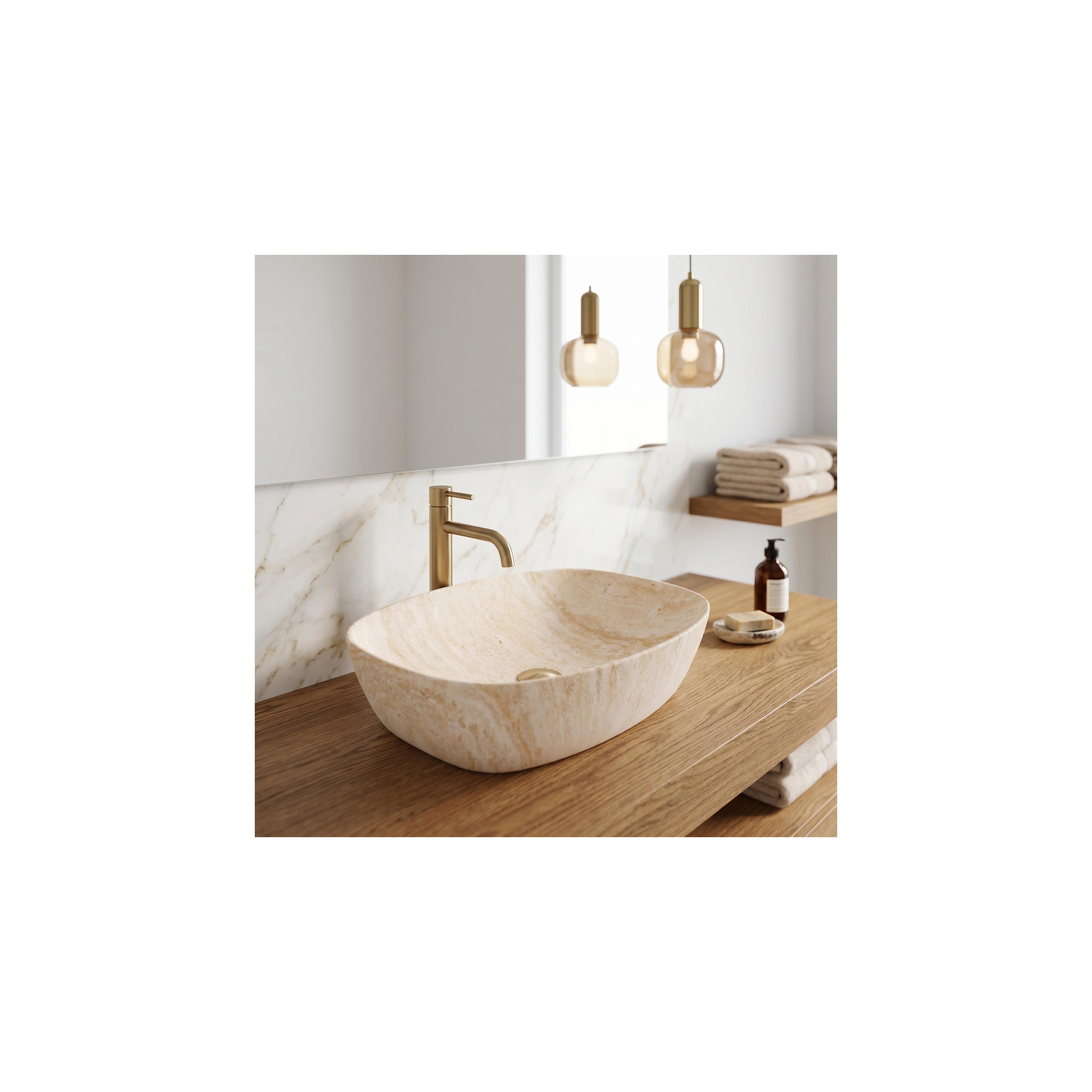 Aufsatzwaschbecken Rea Freja Travertine Matt