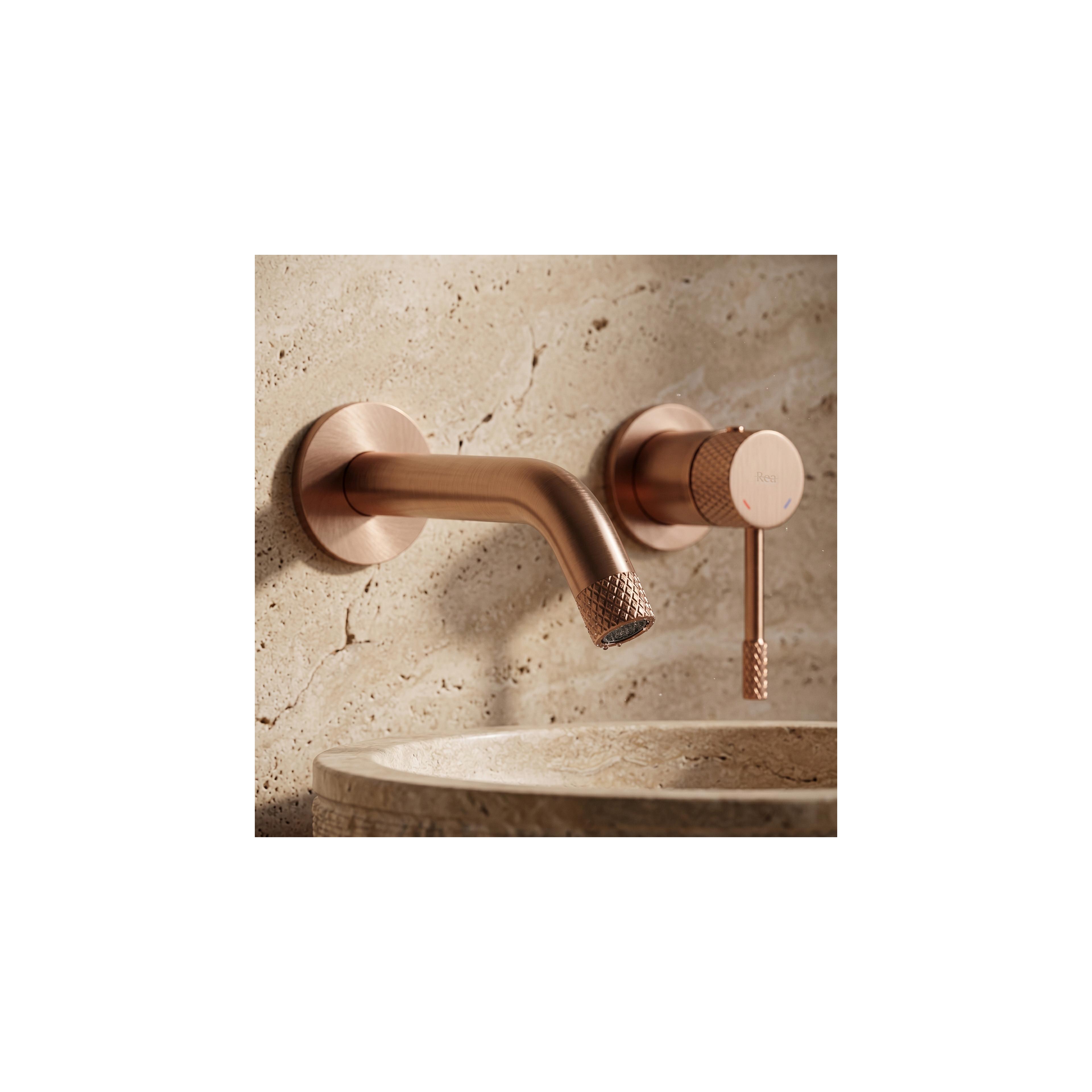 Wall Mounted faucet REA Venti Brush Copper
