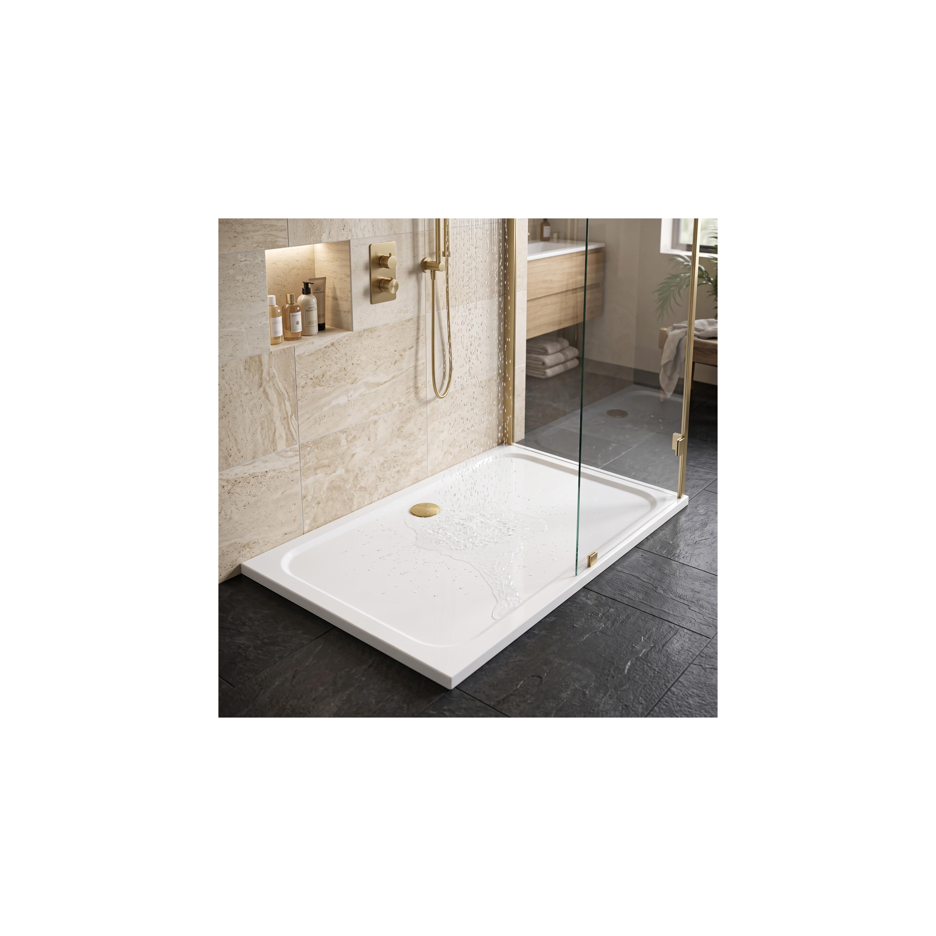 Akrylbrost dusch Rea Belmond vit 90x120 Brush Gold