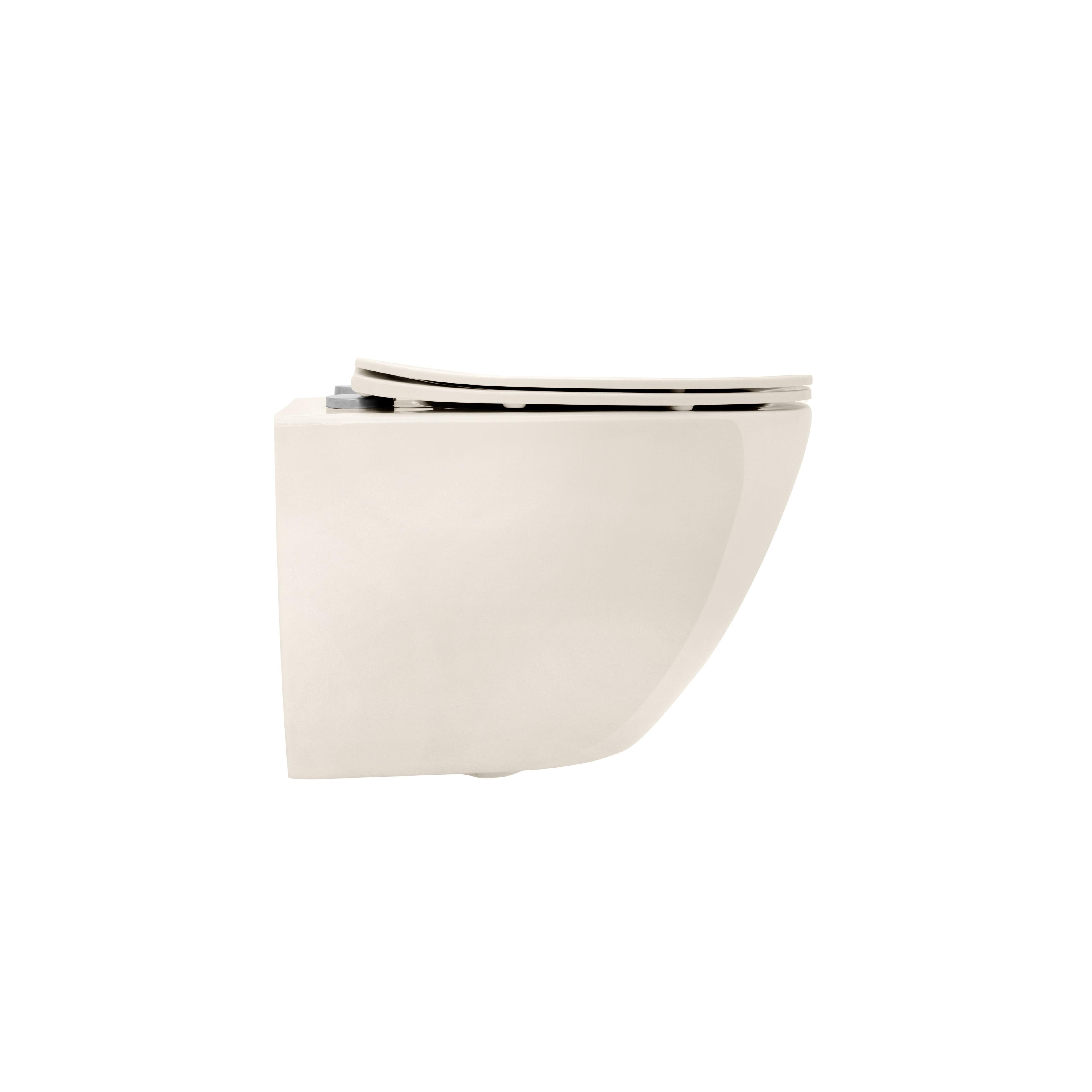 toilet bowl REA Carlo Mini Rimless Ecru