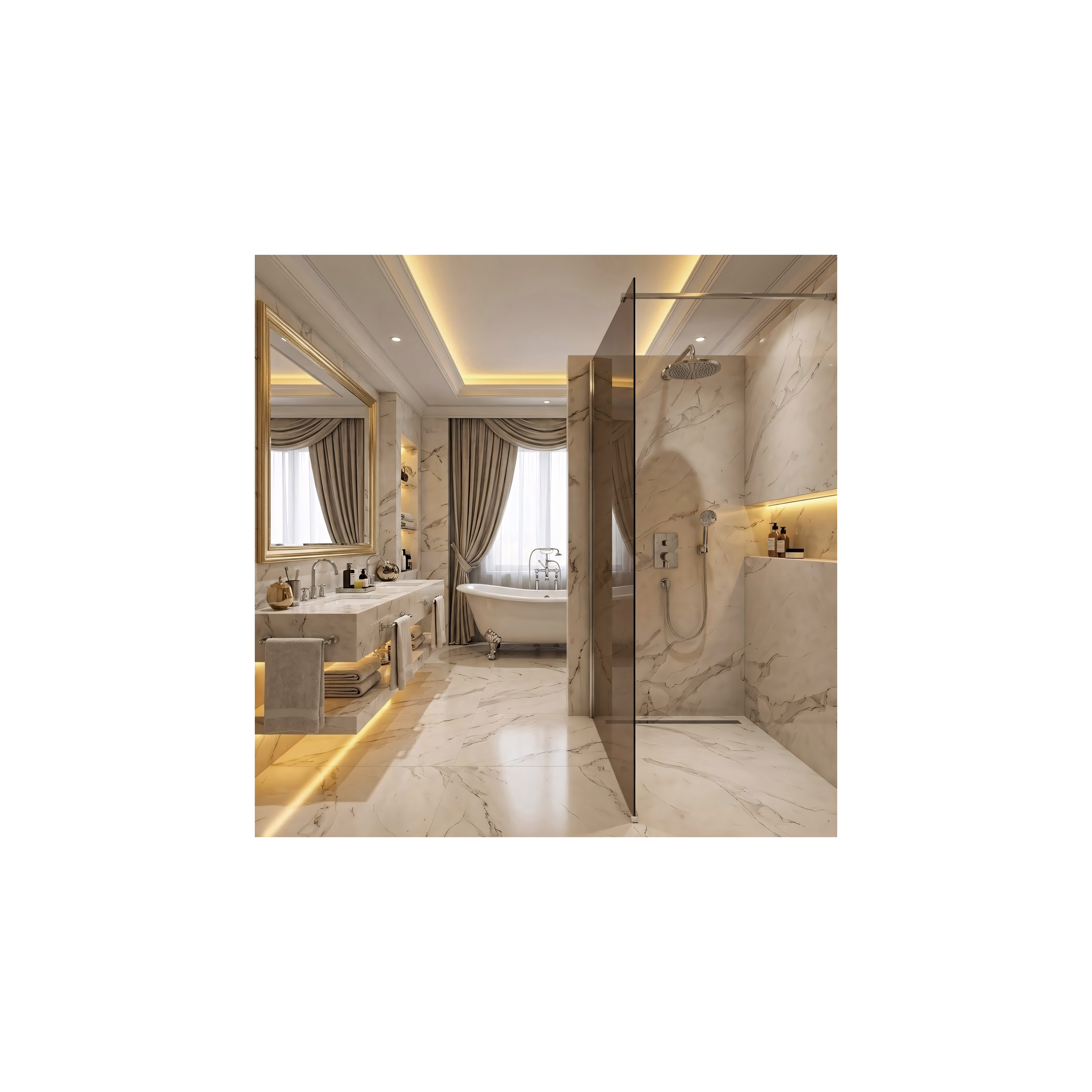 Paroi de douche Rea Flexi Brown / Chrome 110