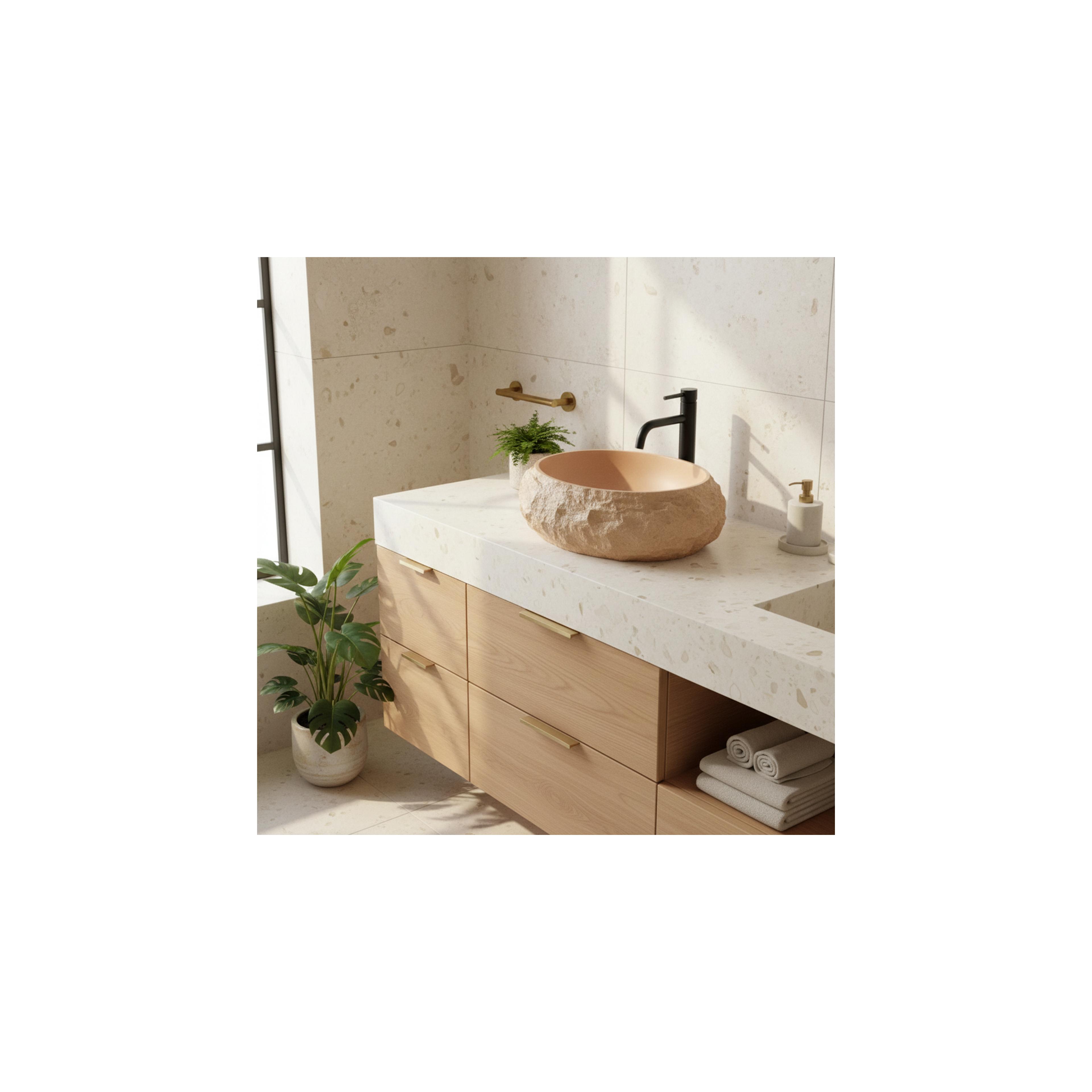 Aufsatzwaschbecken Rea Mika Light Terracotta