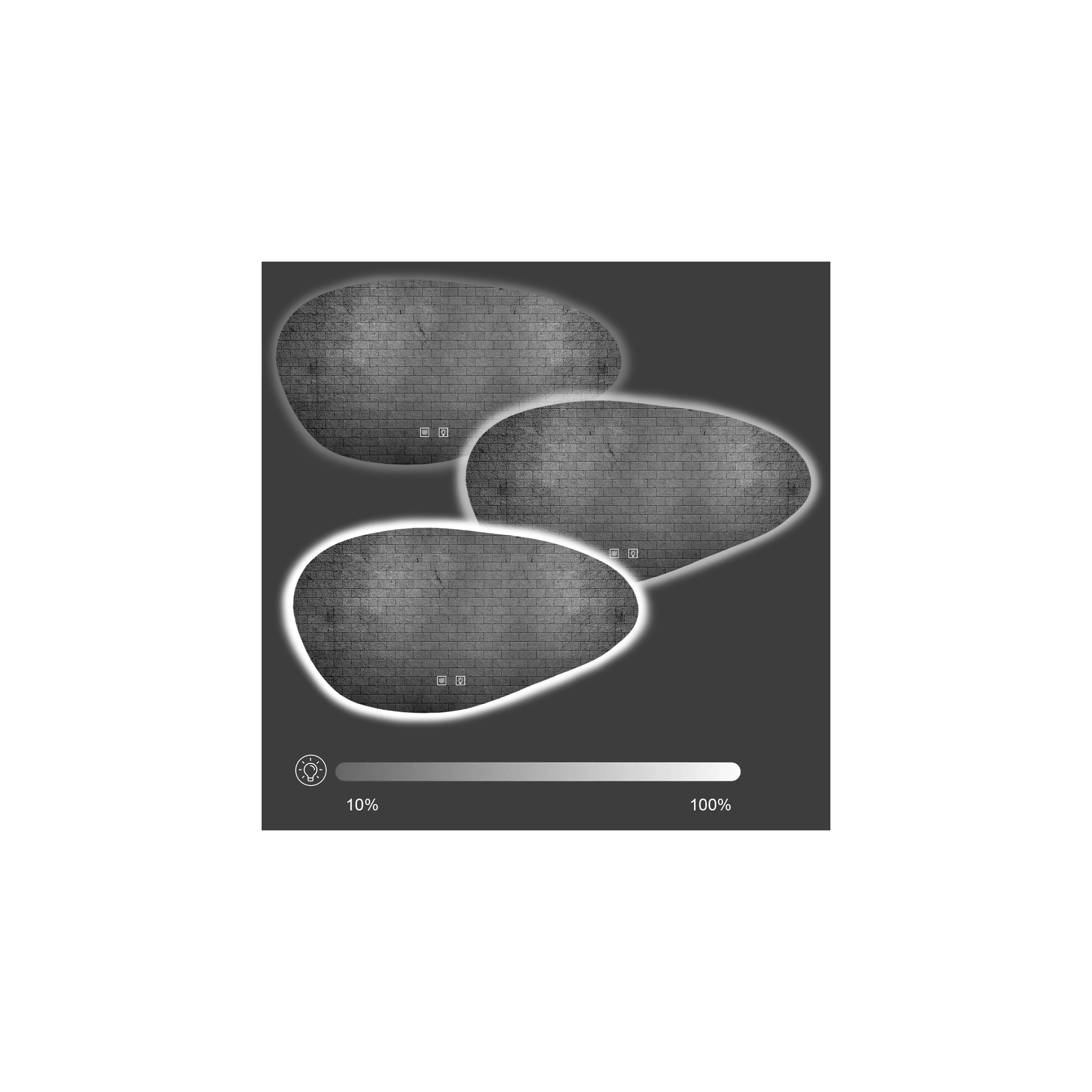 Mirror P11386  LED CLOUD A 100x60cm