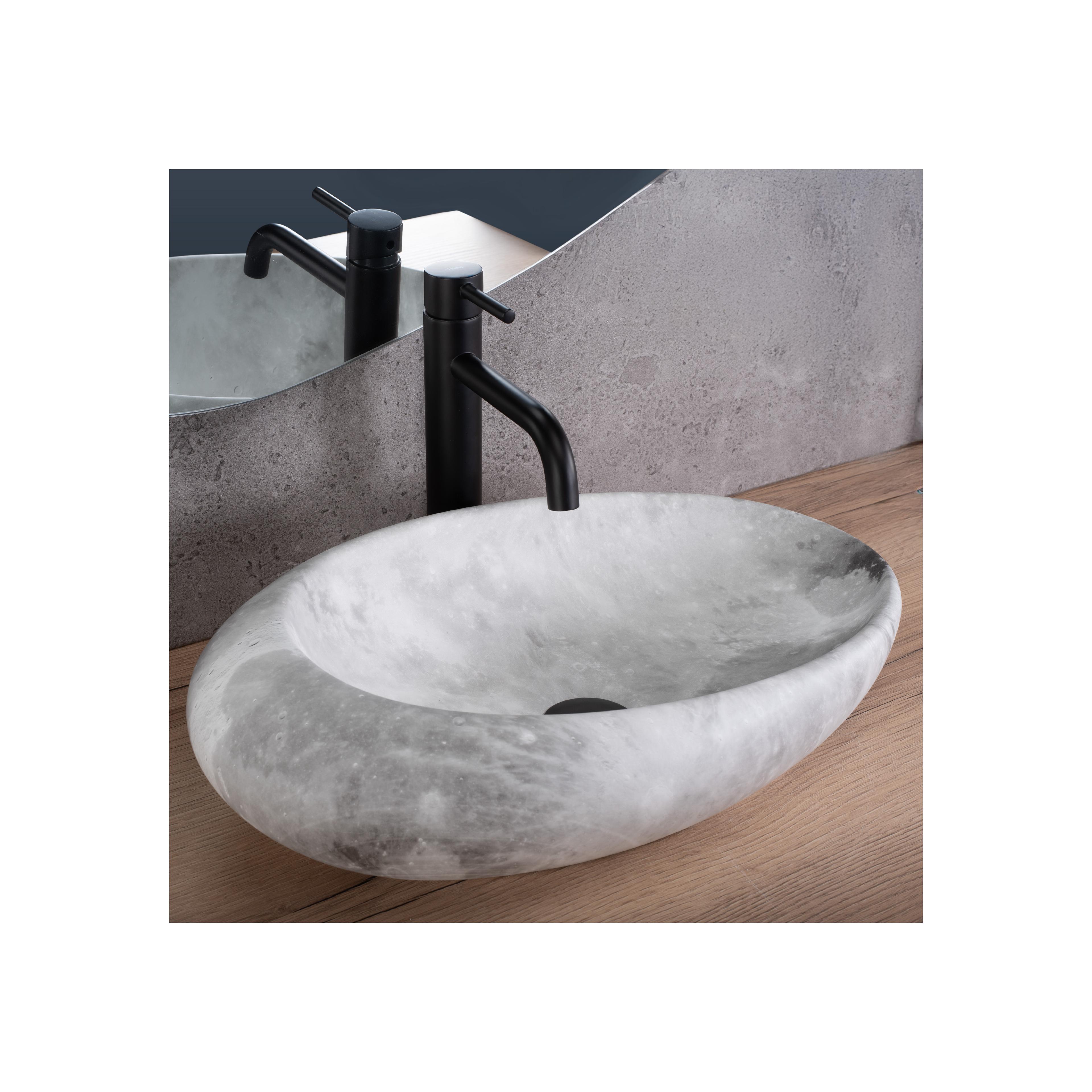 Lavabo sobre encimera Rea Roxy C Stone L.GREY