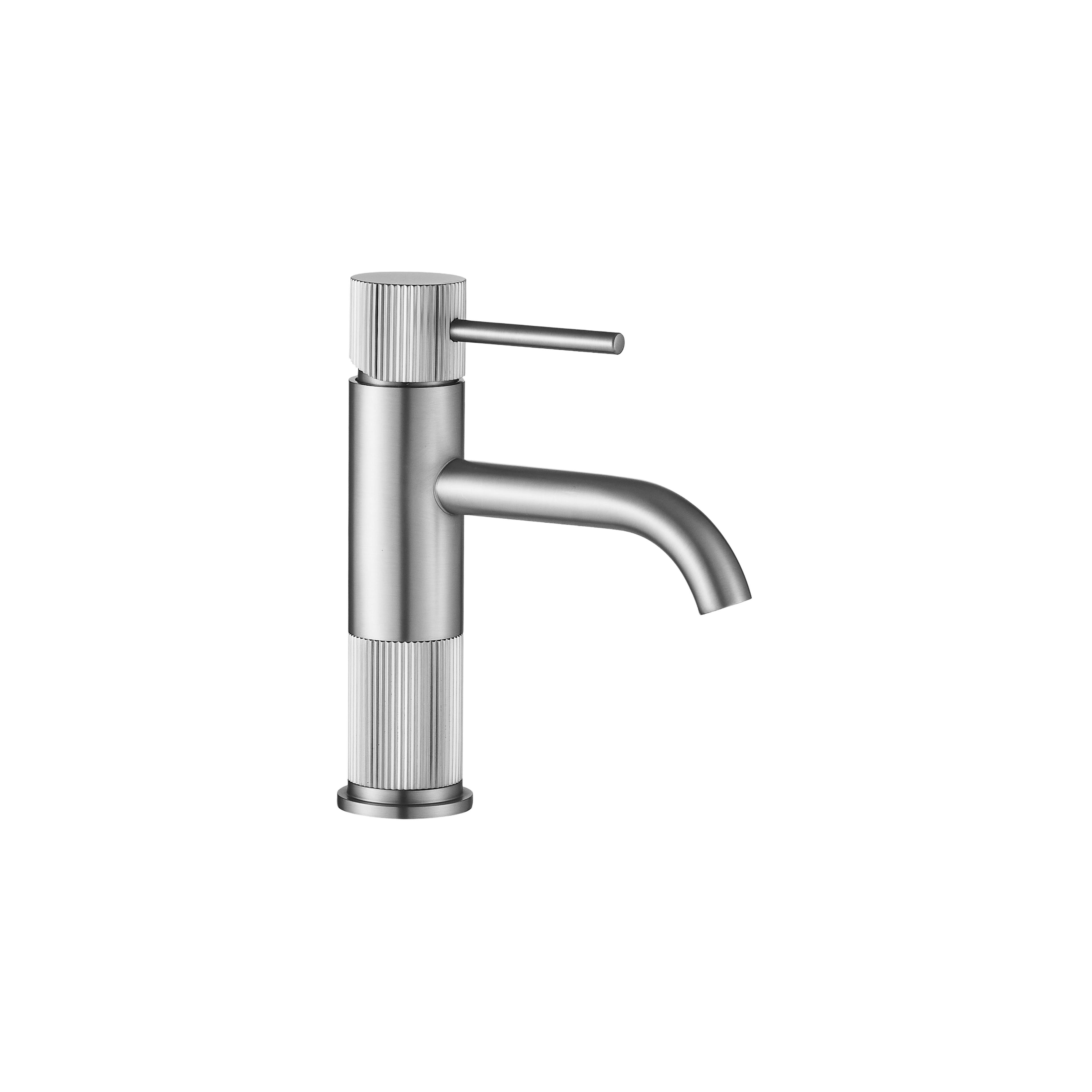 Waschbeckenarmatur Rea Lungo Stripe Brush Nickel Low