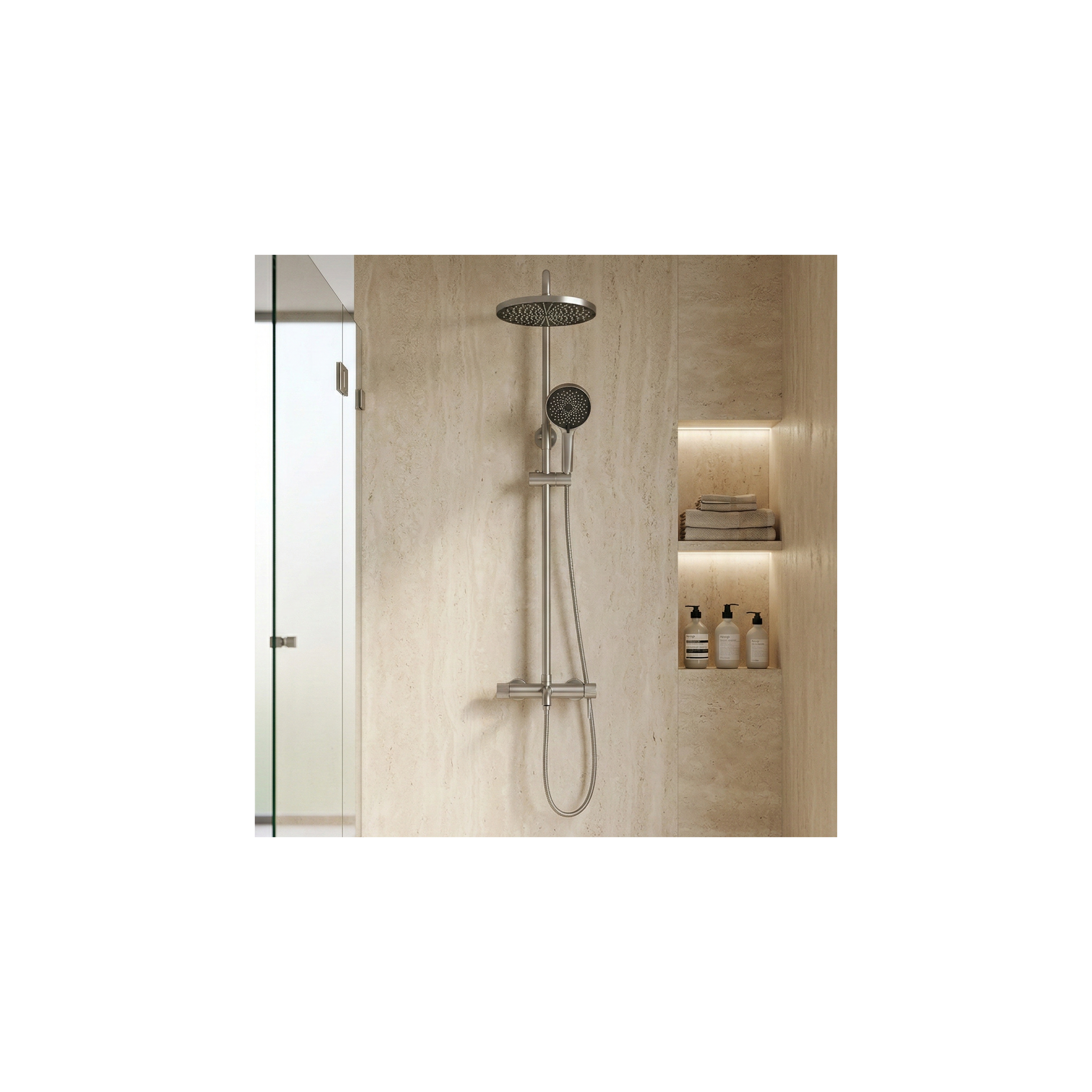 Doucheset Rea Lungo Stripe Brush Nickel