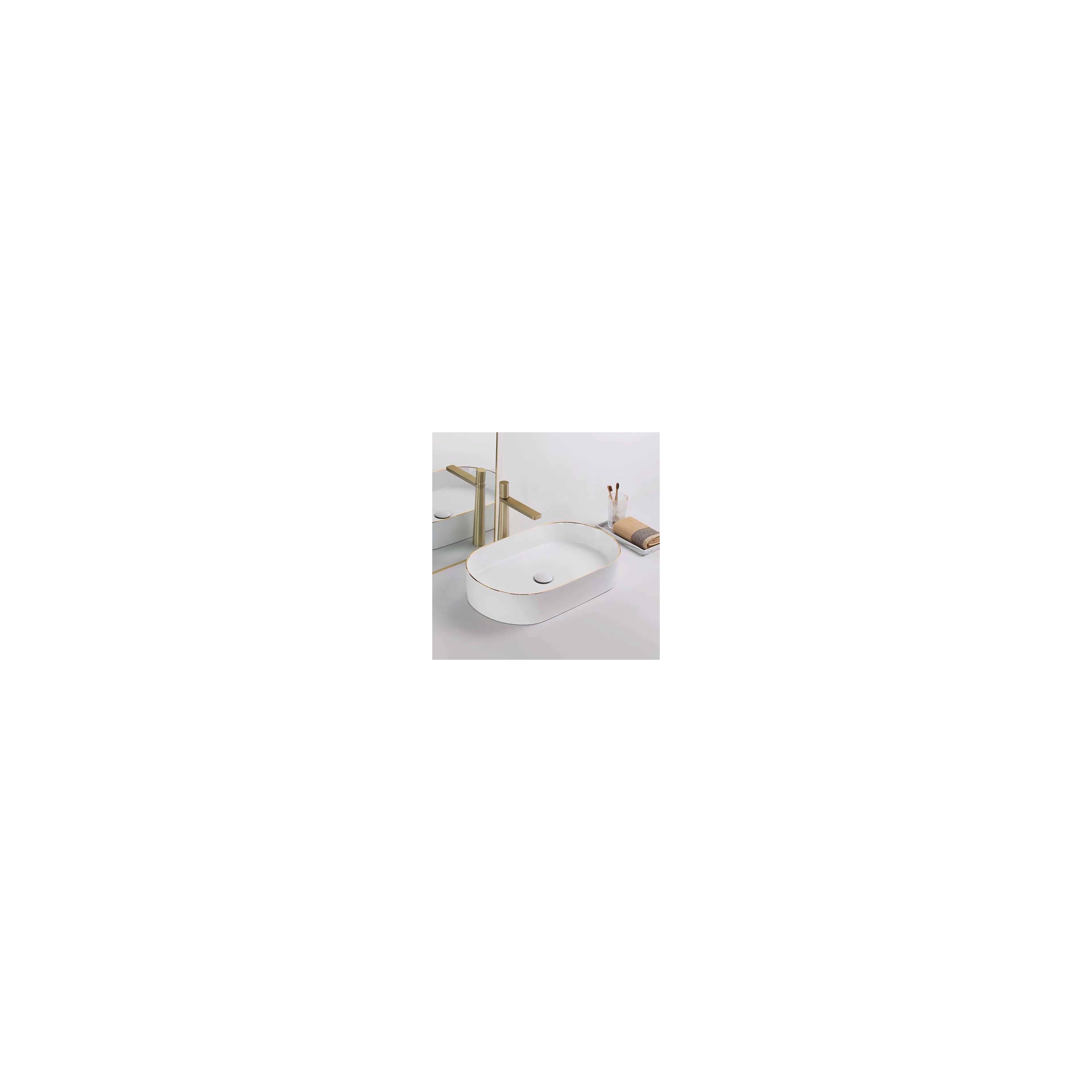 Aufsatzwaschbecken Rea Nadia white Gold edge