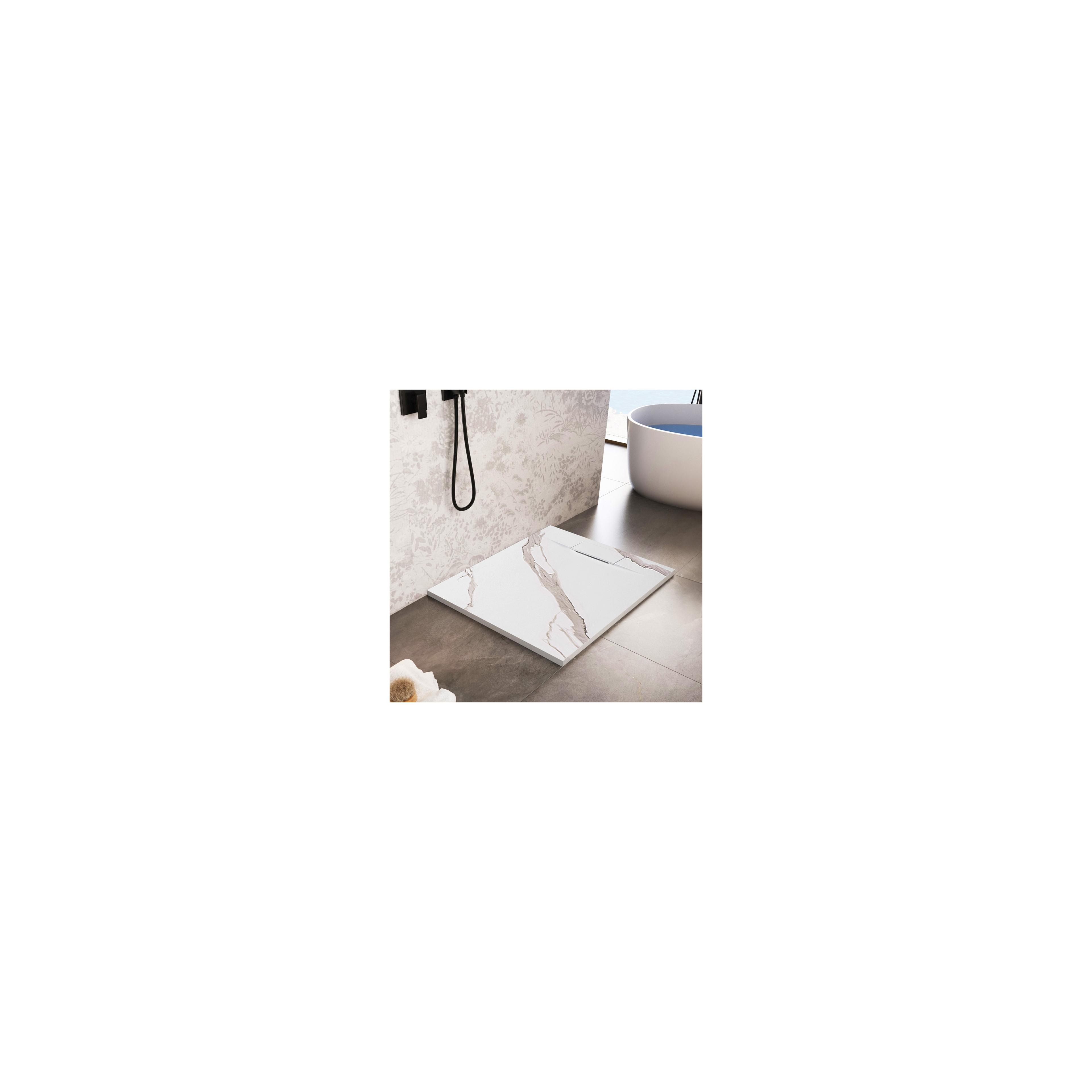 Dušo irklavimo baseinas Bazalt CARRARA WHITE 90x90