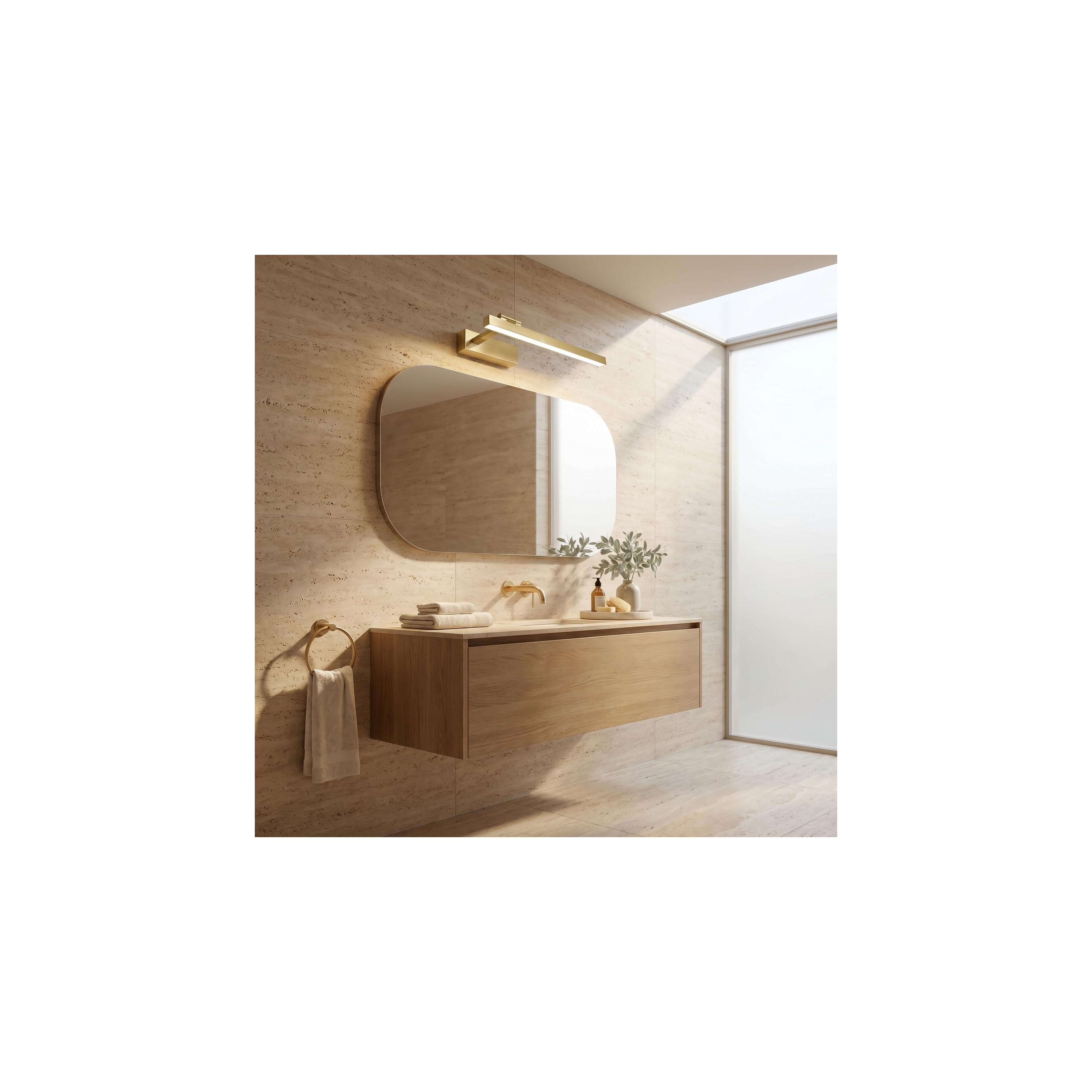 Bad LED-Wandleuchte SWE031-1W 40cm Brush Gold