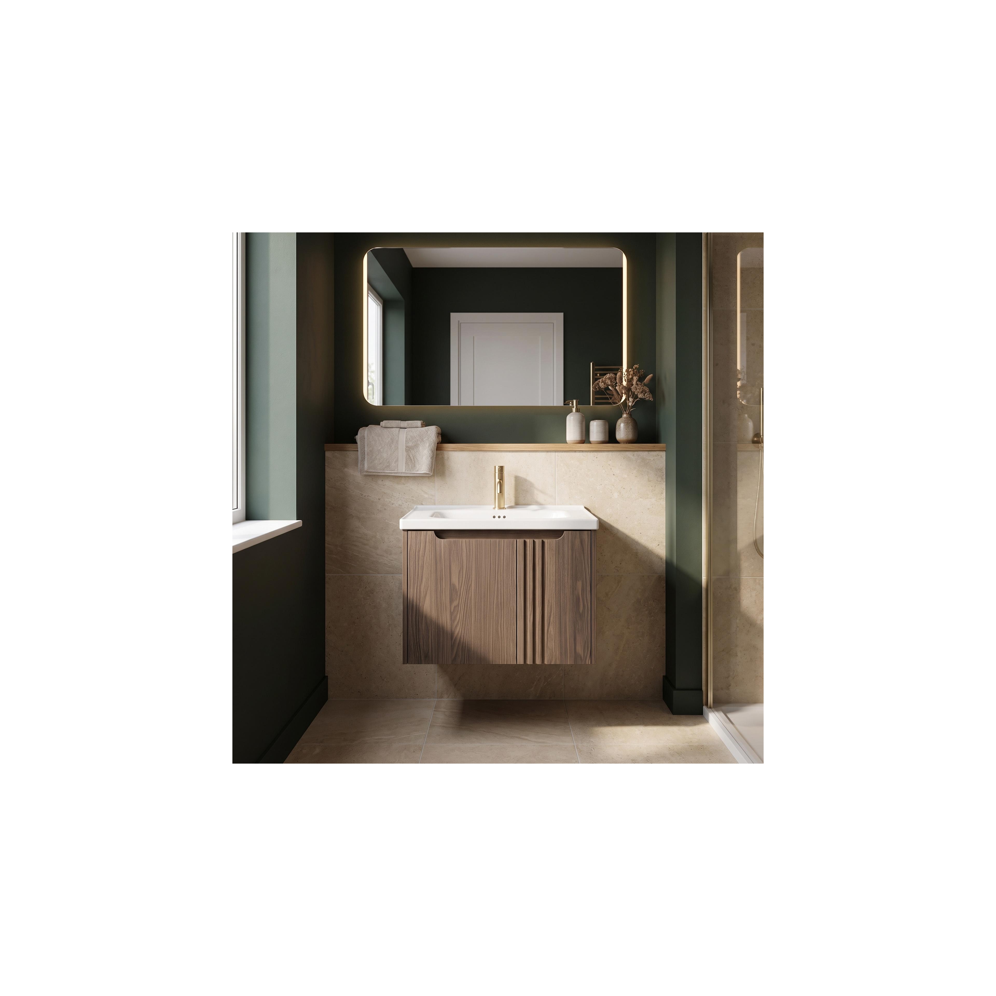 Bathroom vanity unit with sink Rea DB86-60L-1 Dark 60cm