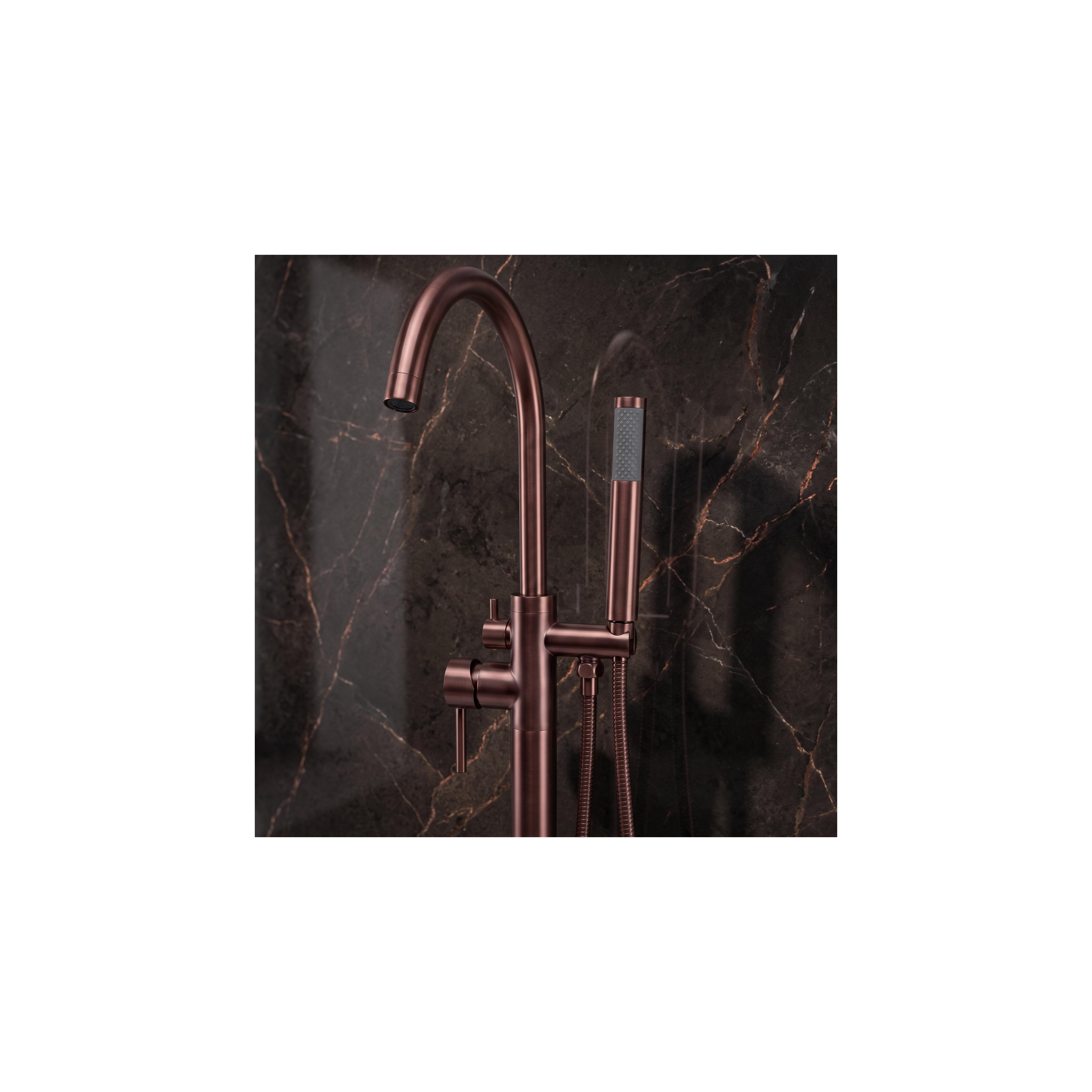 Free-standing faucet Rea Lungo Brush Brown